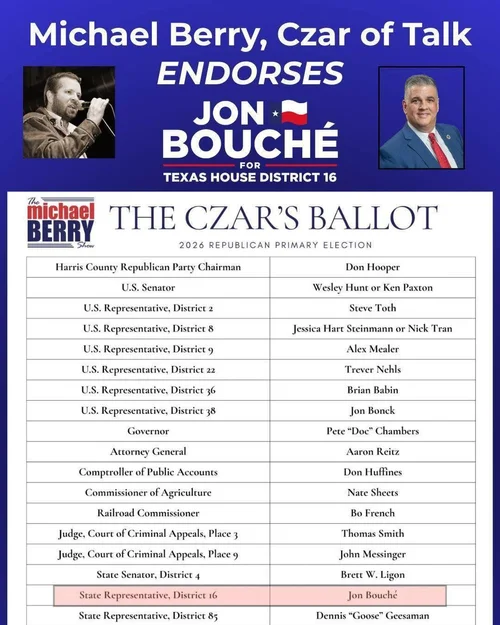Michael Berry Ramon Michael Berry Endorses Jon Bouché for HD 16 — Jon Bouché for Texas ...