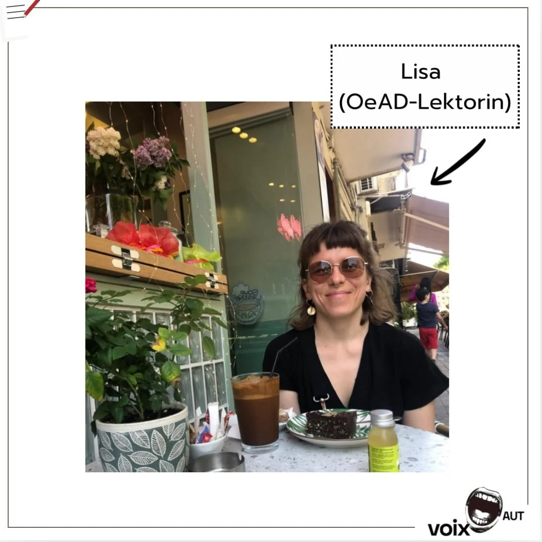 Lisa Settari hat nach zwei Lektoratsjahren im rum&auml;nischen Iaşi an das Germanistikinstitut der Universit&auml;t Paris Nanterre gewechselt 🇷🇴➡️🇫🇷📚 und freut sich sehr, die zweite Runde von voixAUT unterst&uuml;tzen zu k&ouml;nnen ✨. Da sie so