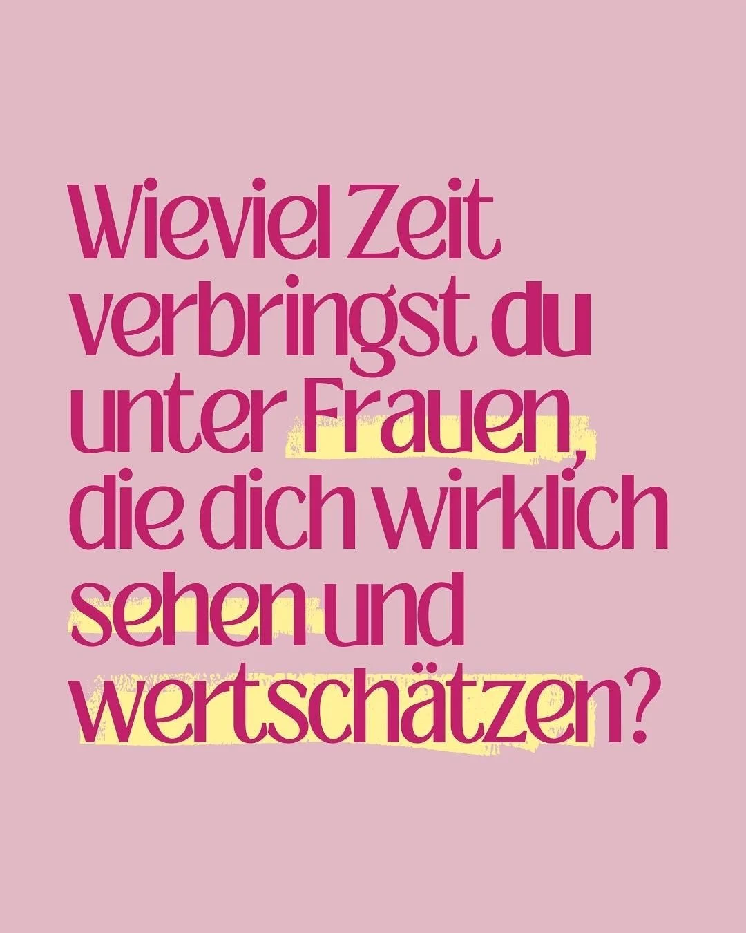 Mal ehrlich, wie viel Zeit verbringst du mit Frauen, die dich wirklich sehen und so wertsch&auml;tzen, wie du bist?

Bis vor kurzem h&auml;tte ich gesagt: Viel zu wenig! 

Und ich h&auml;tte erg&auml;nzt, dass ich gar nicht wei&szlig;, ob und wo es d
