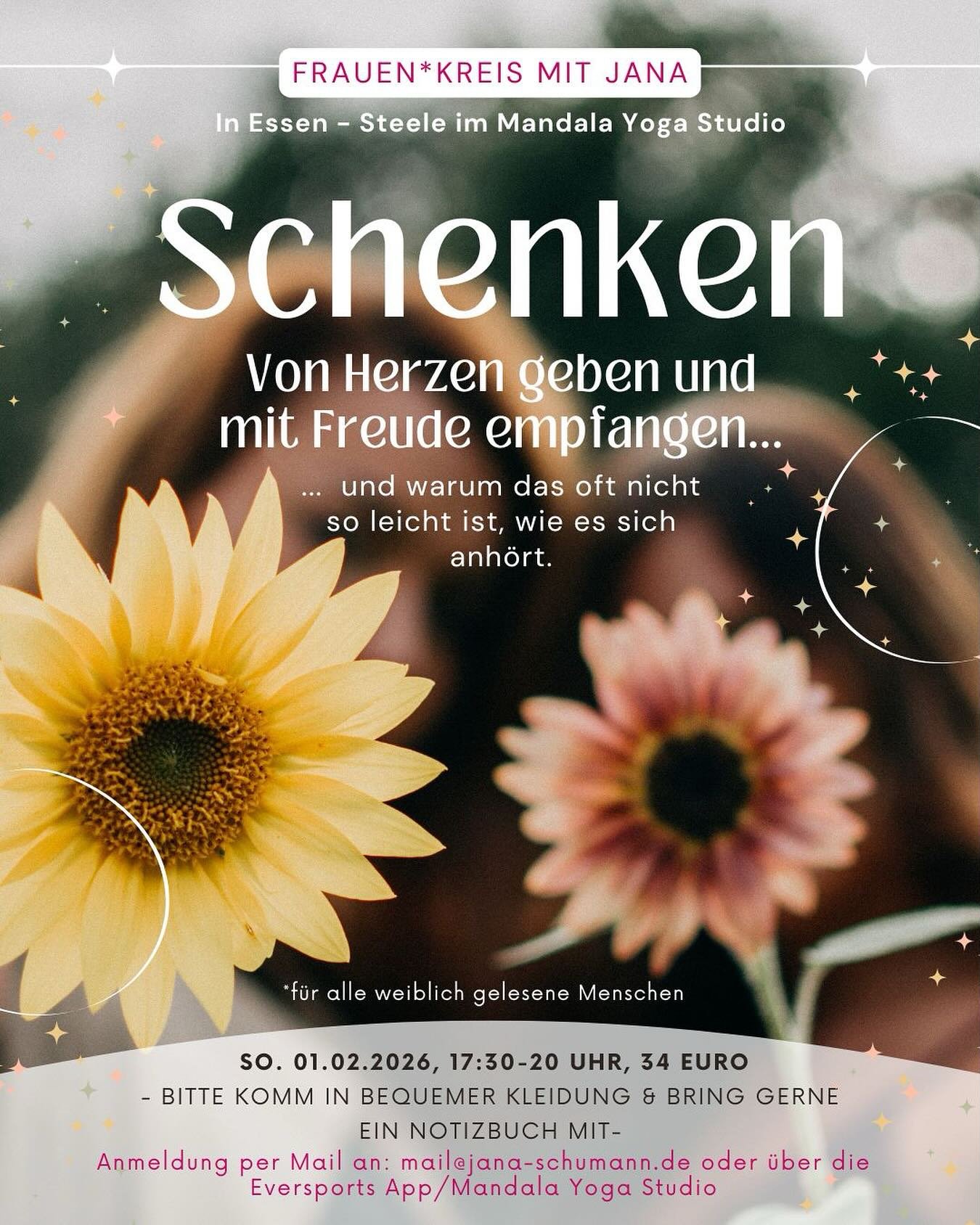 Du w&uuml;nscht dir Gemeinschaft, Verbindung und einen Raum nur unter Frauen?

Vielleicht macht dich der Gedanke an einen Raum voller Frauen auch unruhig und unbehaglich, weil du unter Frauen so viel Konkurrenzkampf, Neid und Missgunst erlebt hast. 
