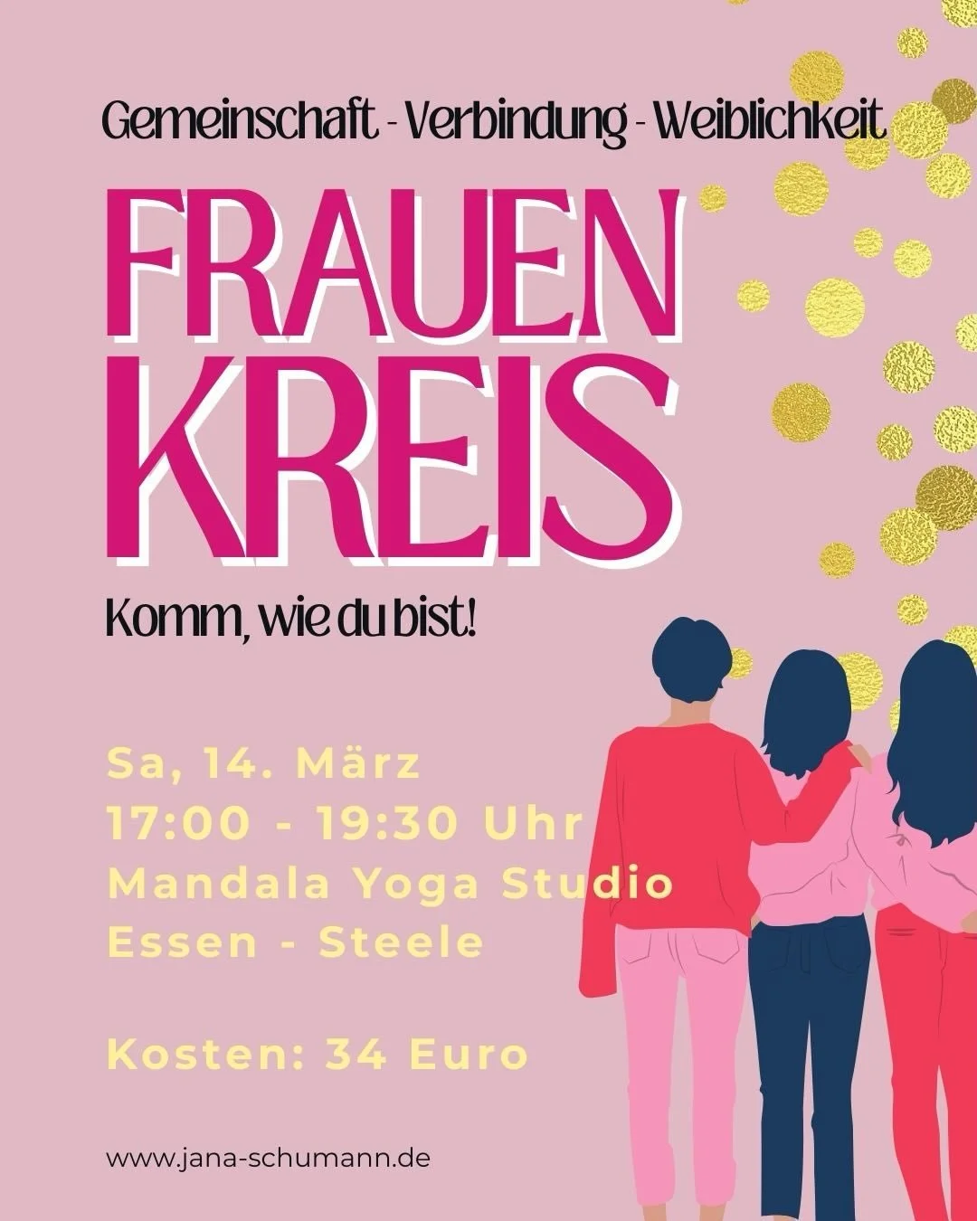 Herzliche Einladung zu meinem zweiten Frauenkreis in Essen Steele im @mandalayogastudio_essen 

Der Frauenkreis ist ein Raum in dem du sein darfst wie du bist. In dem du nichts musst und alles (sein) darfst. 

Es ist ein Raum voller W&auml;rme, N&aum
