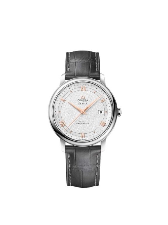 Omega De Ville Prestige 424.13.40.20.02.005, Gold/Steel, Leather Strap, Watch Only