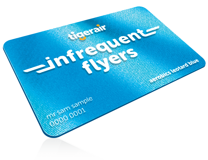 Tigerair infrequent flyers card in blue