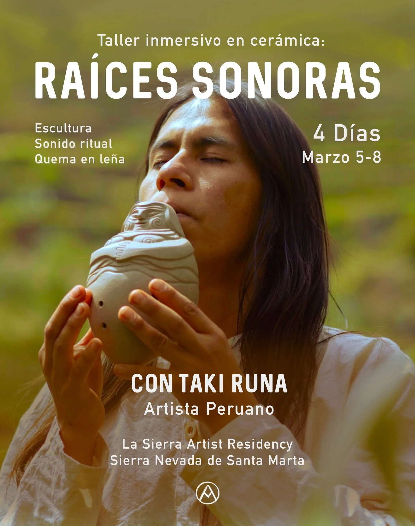 ✨ RA&Iacute;CES SONORAS ✨

Taller inmersivo en cer&aacute;mica: esculturas sonoras, sonido ritual y quema a le&ntilde;a con Taki Runa (Per&uacute;) 🇵🇪

5 al 8 de marzo

Durante 4 d&iacute;as intensivos para modelar esculturas con c&aacute;maras res