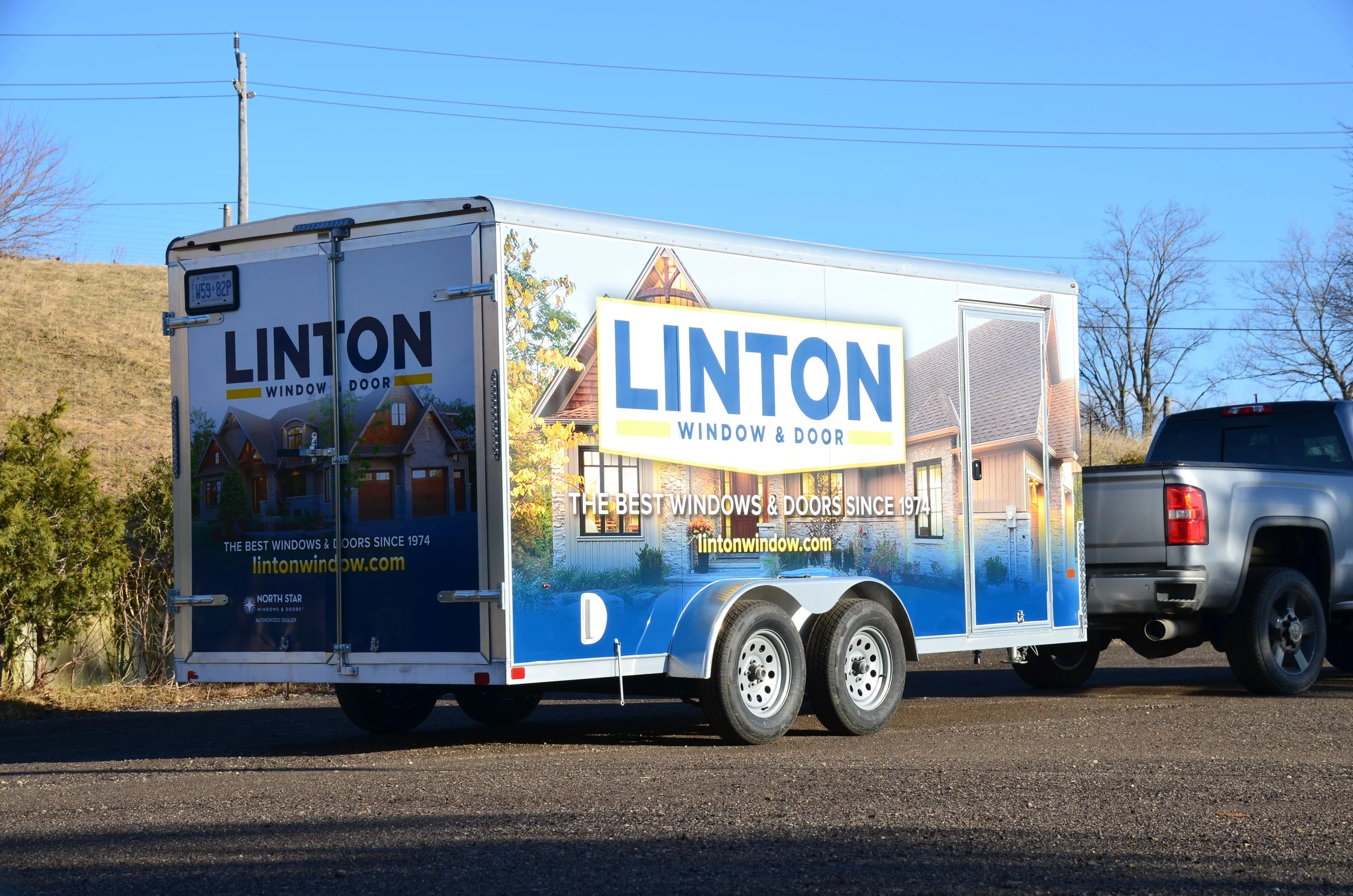 Linton Window and Door trailer wrap 