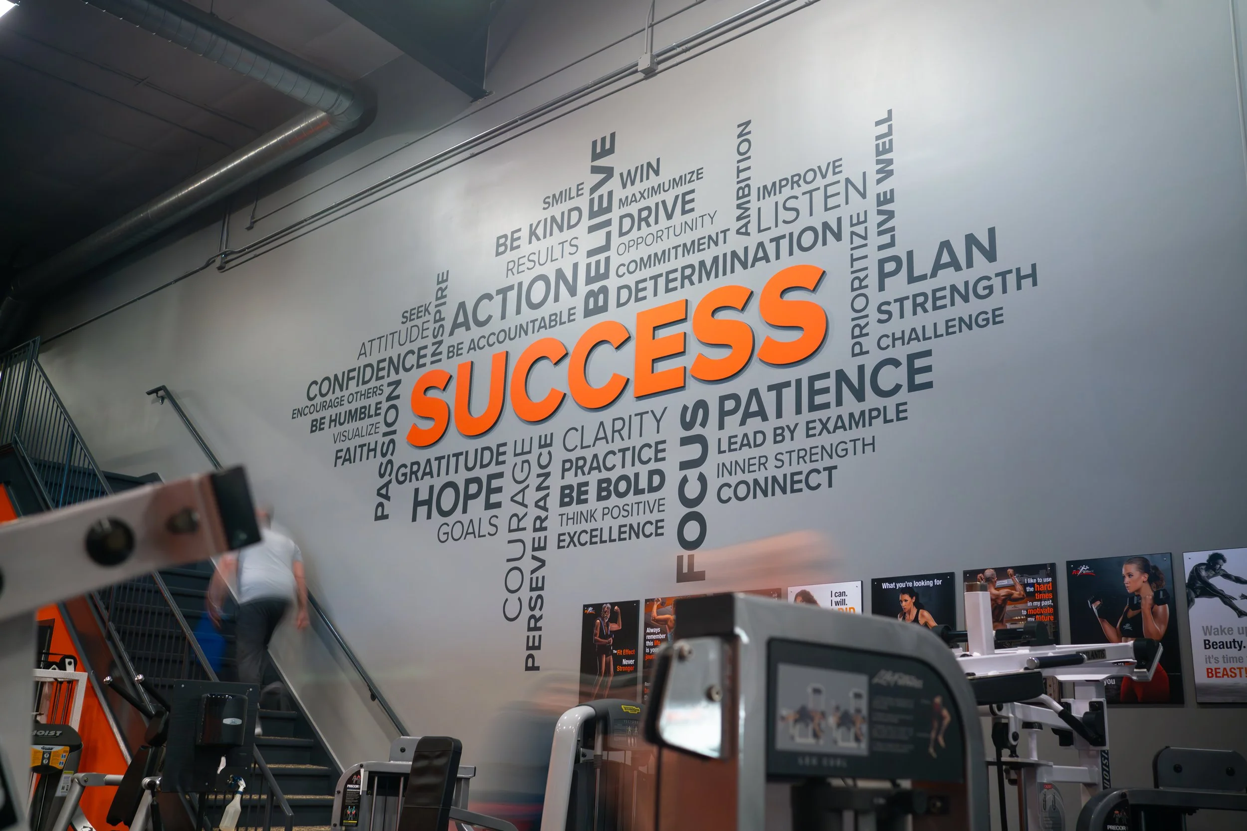 Fit Effect Interior dimensional PVC and print cut vinyl wall lettering 