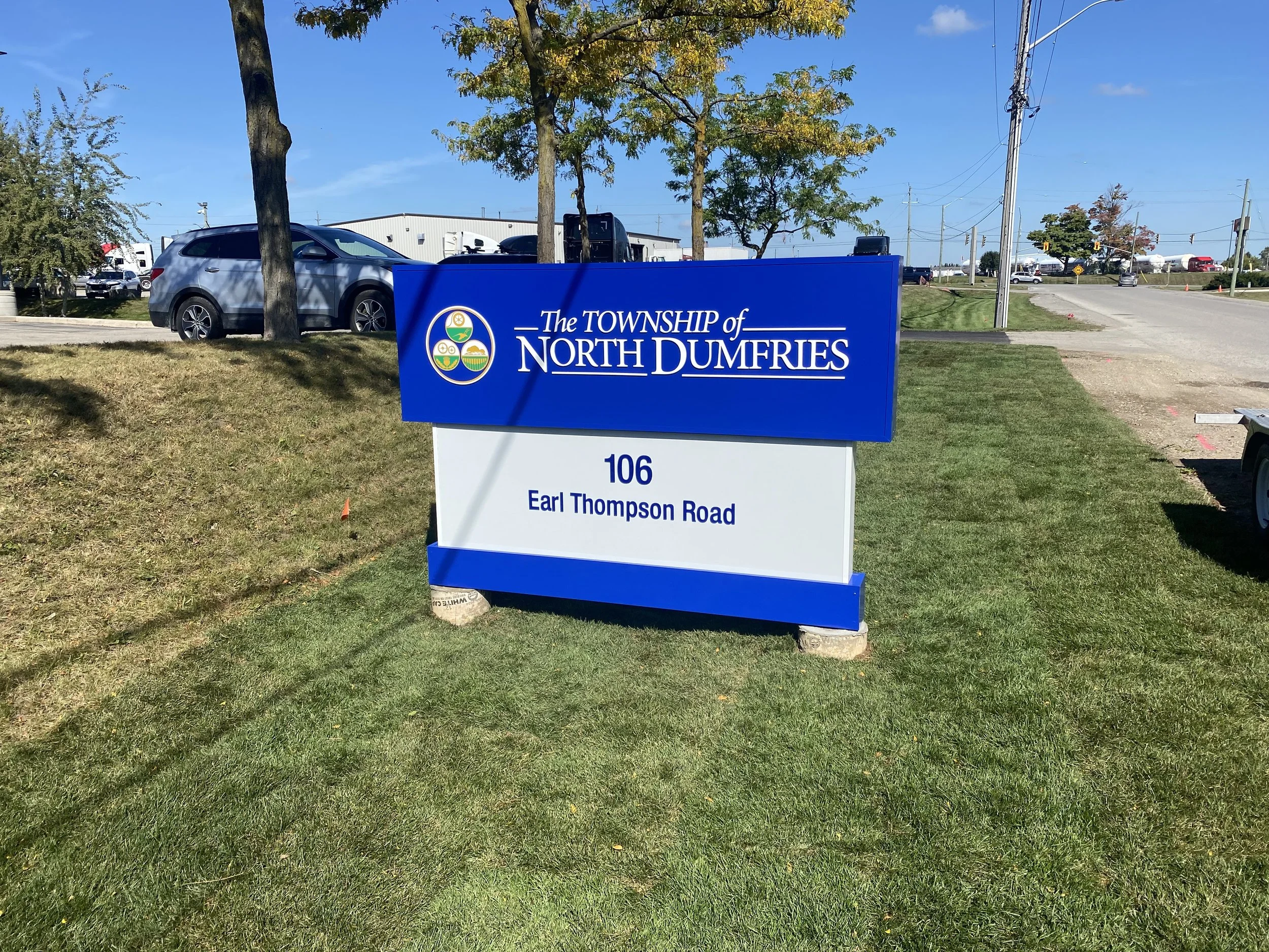 Township of North Dumfries Exterior custom built head office sign 