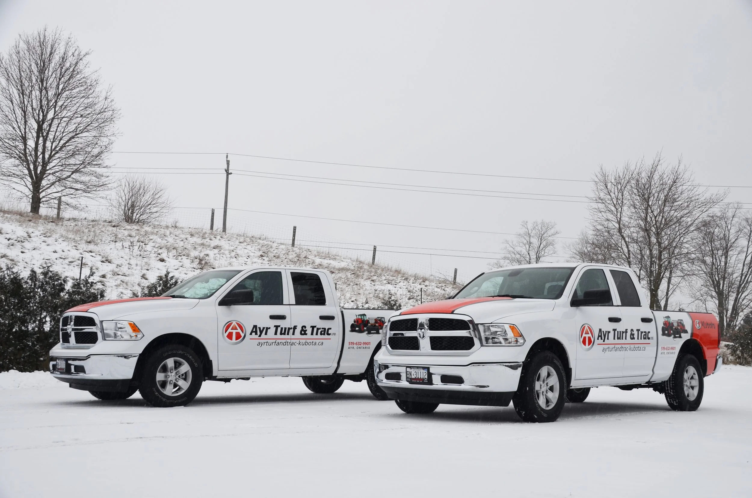 Matching Ayr Turf n Trac pickup truck graphics