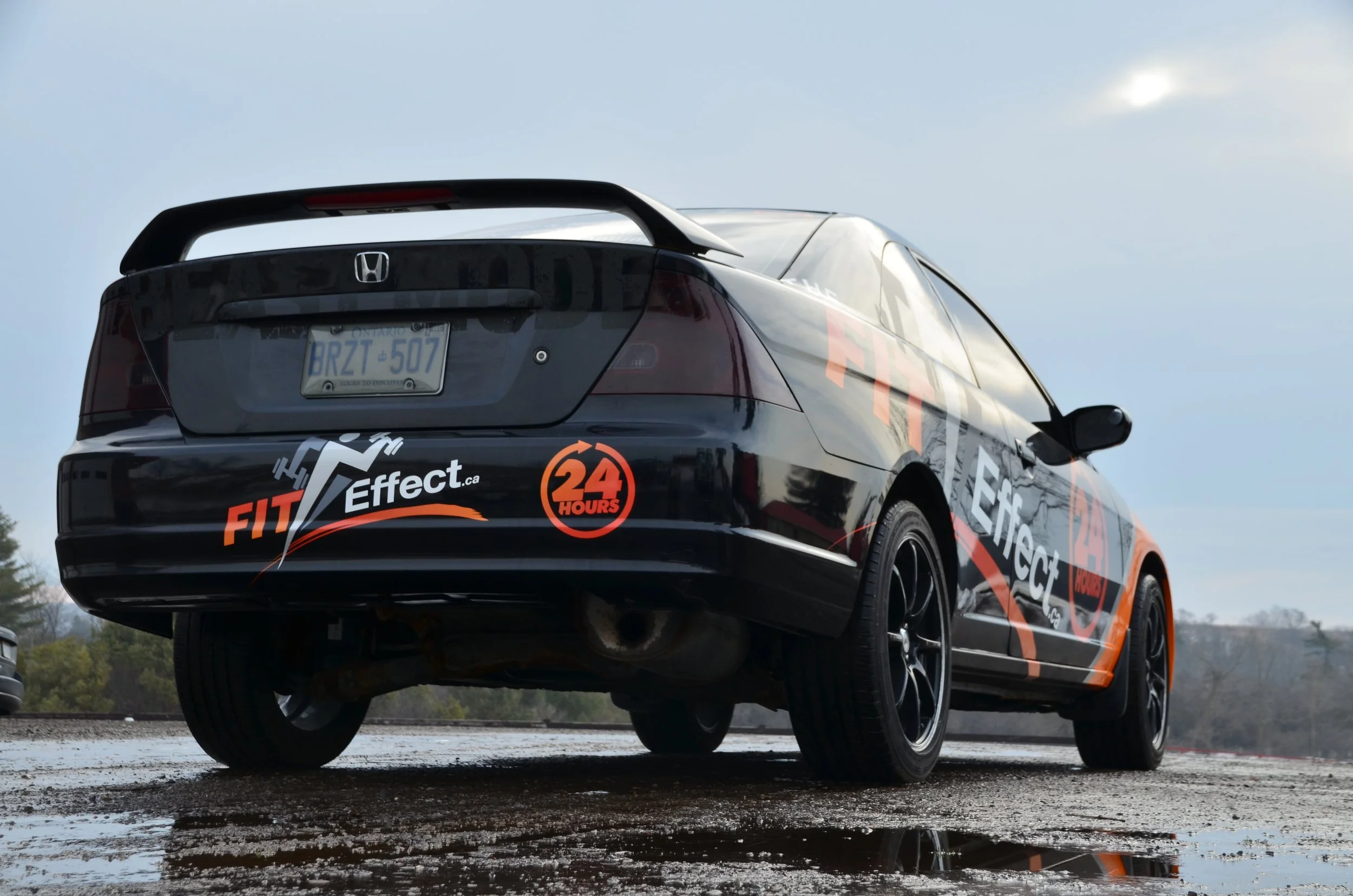 Fit Effect 3M vehicle wrap rear view