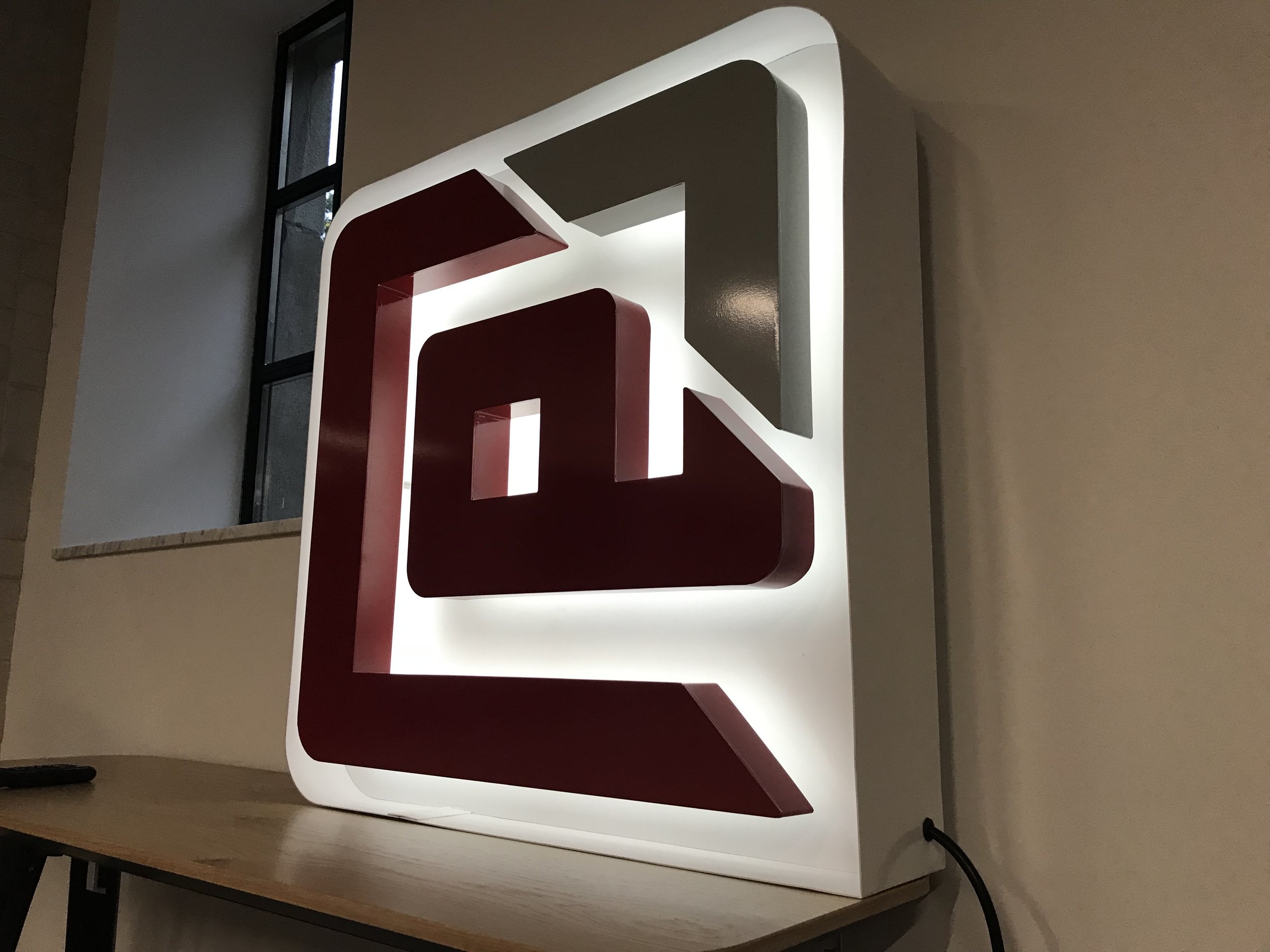 Gore mutual LED lit PVC custom built interior sign