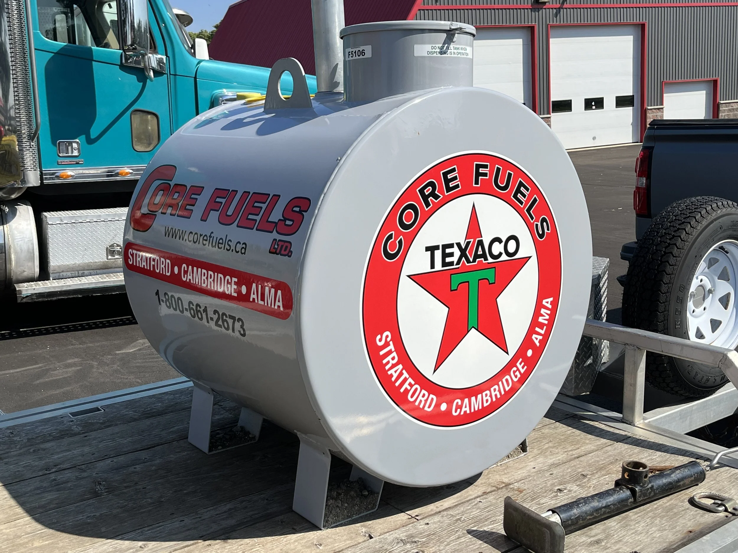 Core Fuels branding Event Tank wrap
