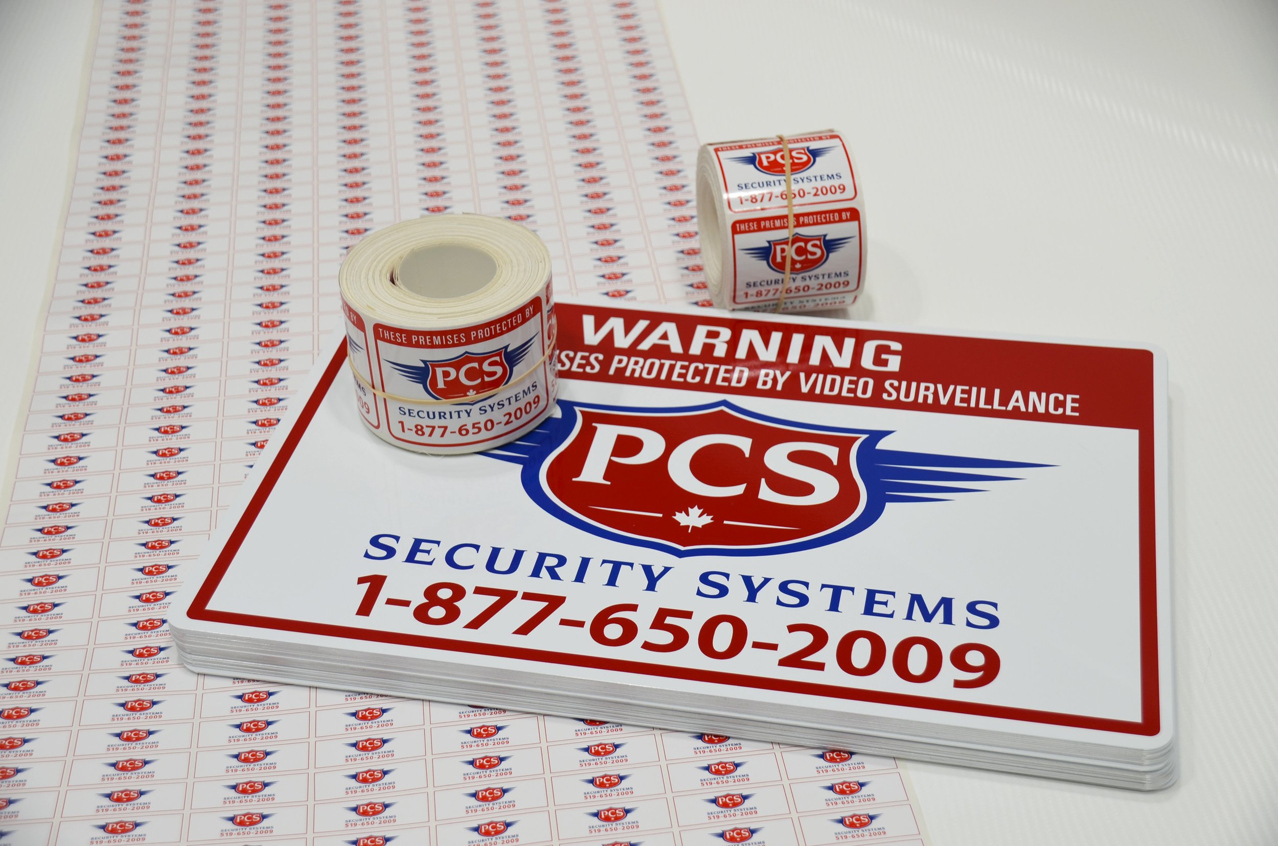 Long run roll form stickers, two colour cut vinyl Aluminum signs