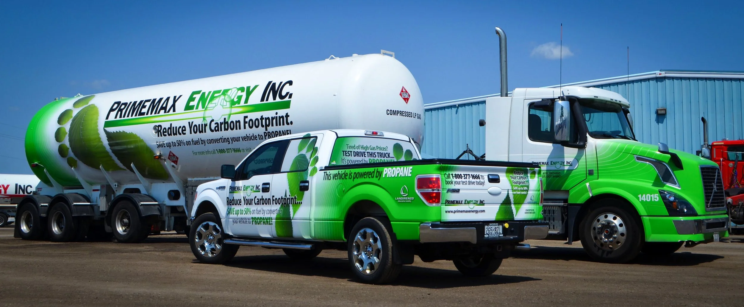 Primemax Energy Truck and Trailer Fleet graphics