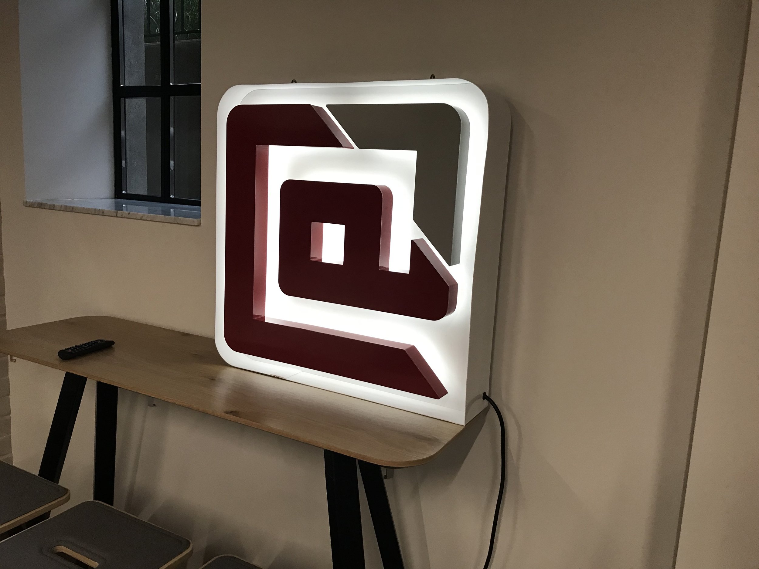 Gore Mutual Insurance backlit interior dimensional sign