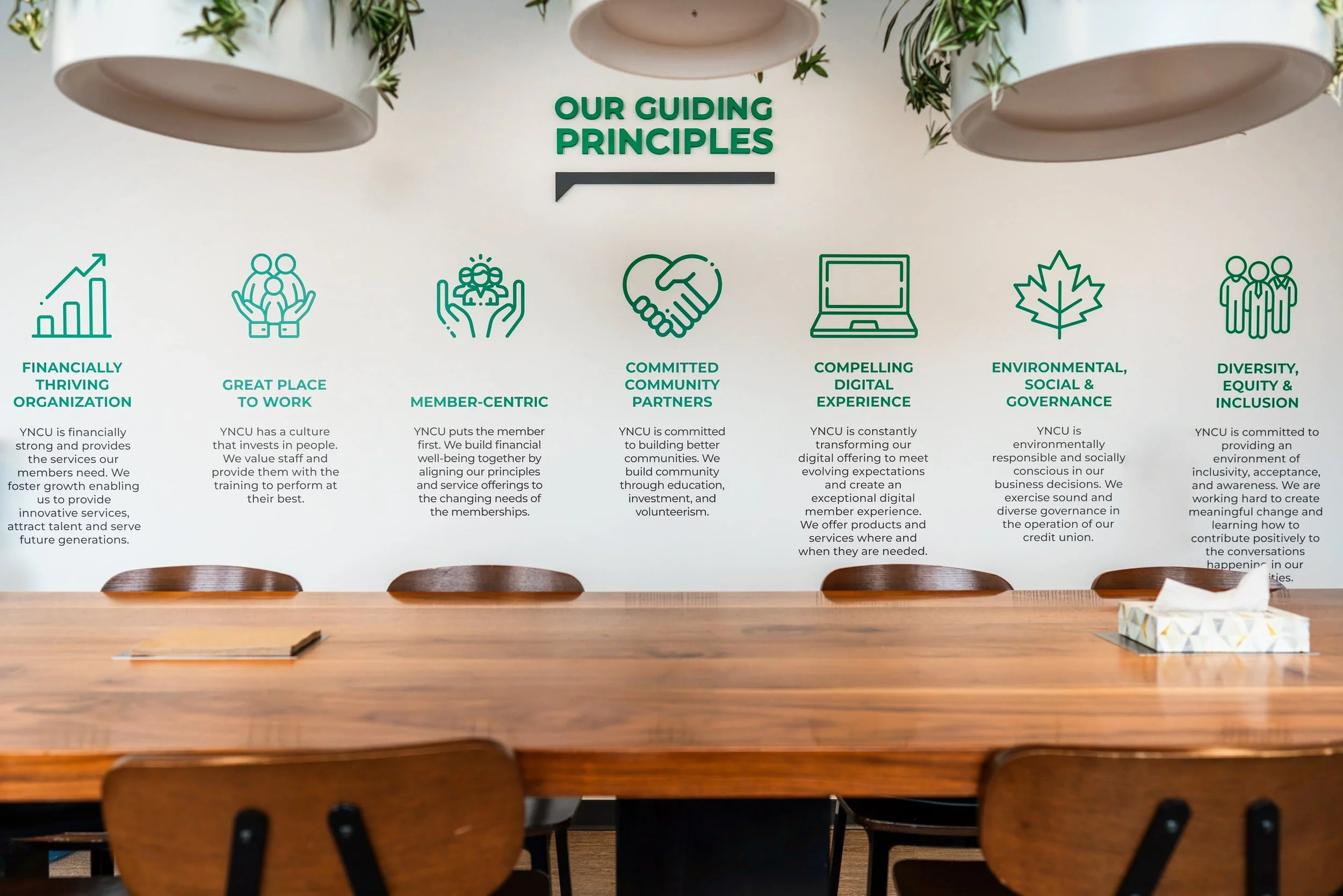 YNCU print cut 3M vinyl wall graphics with PVC dimensional lettering