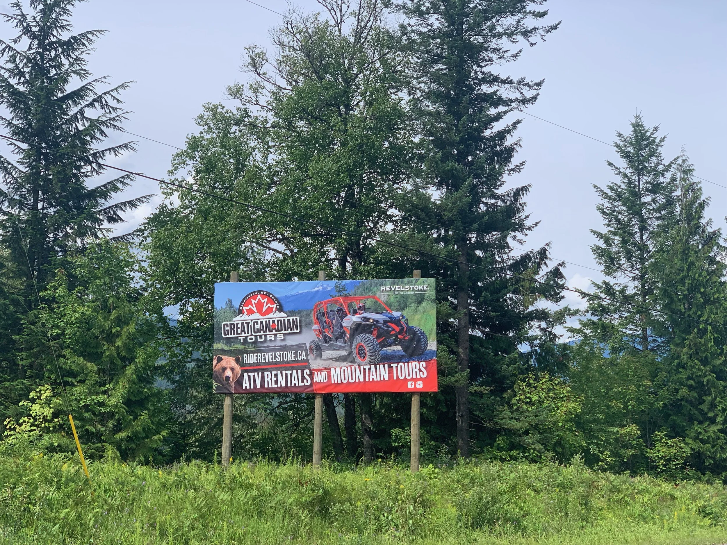Great Canadian Tours Billboard sign