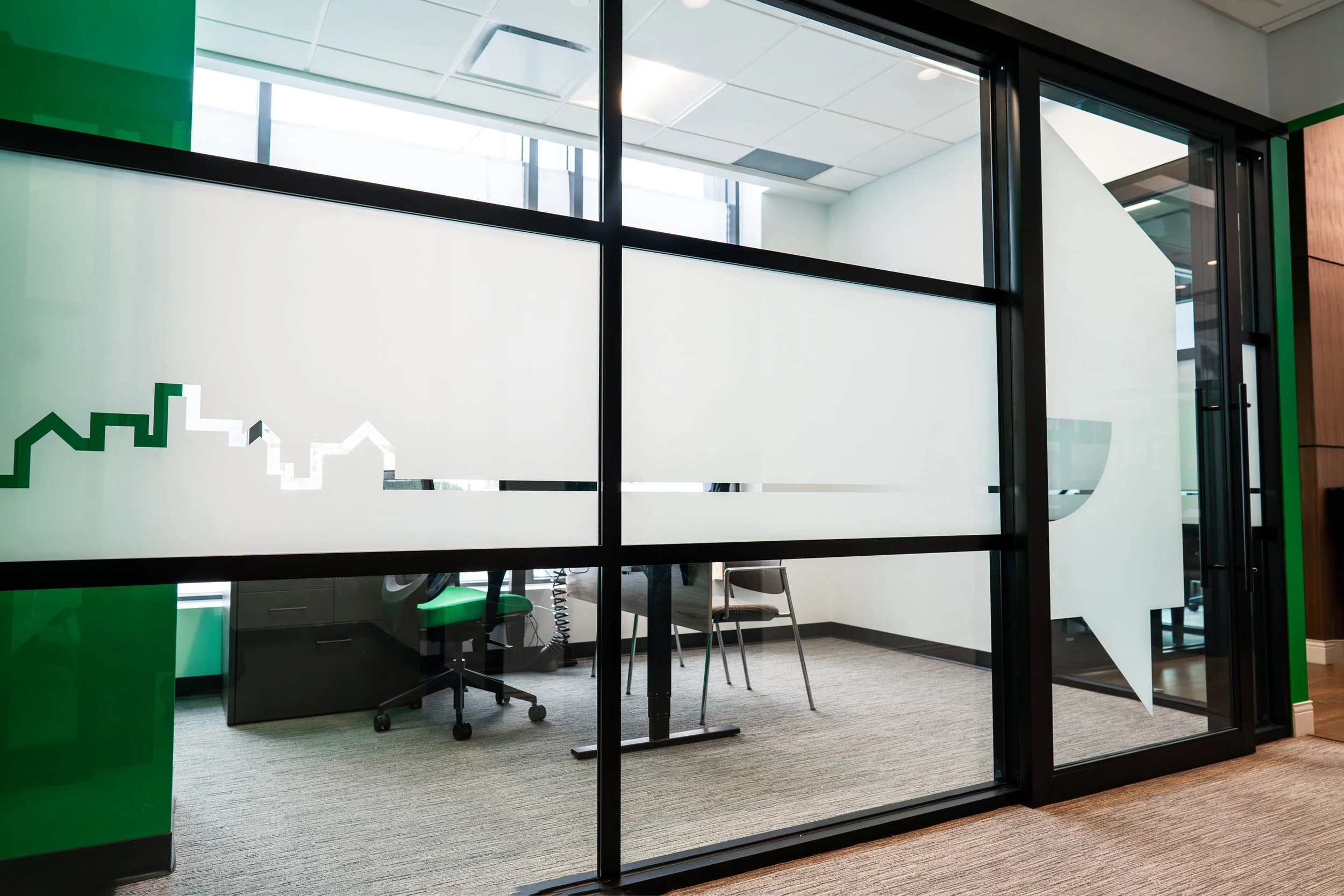 YNCU white frosted privacy window film