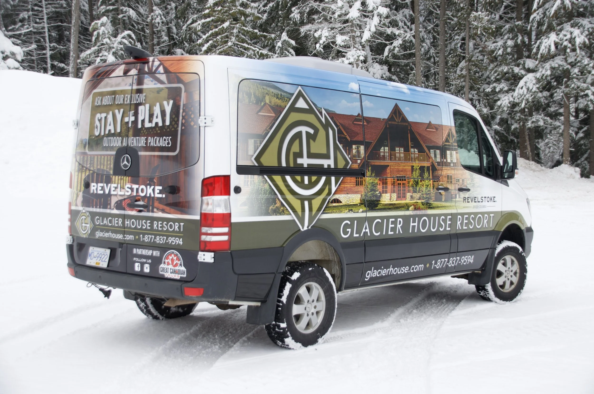 Glacier House Van Wrap vehicle graphics