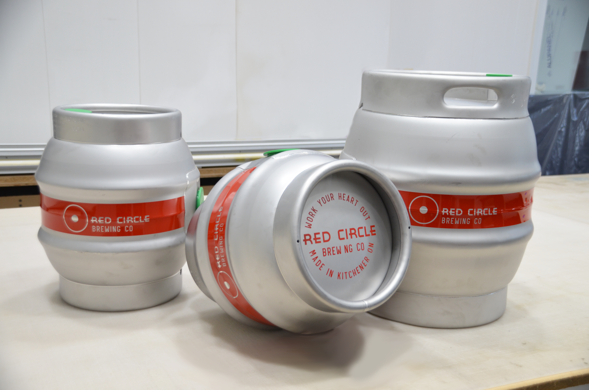 Red Circle keg wraps Branding 