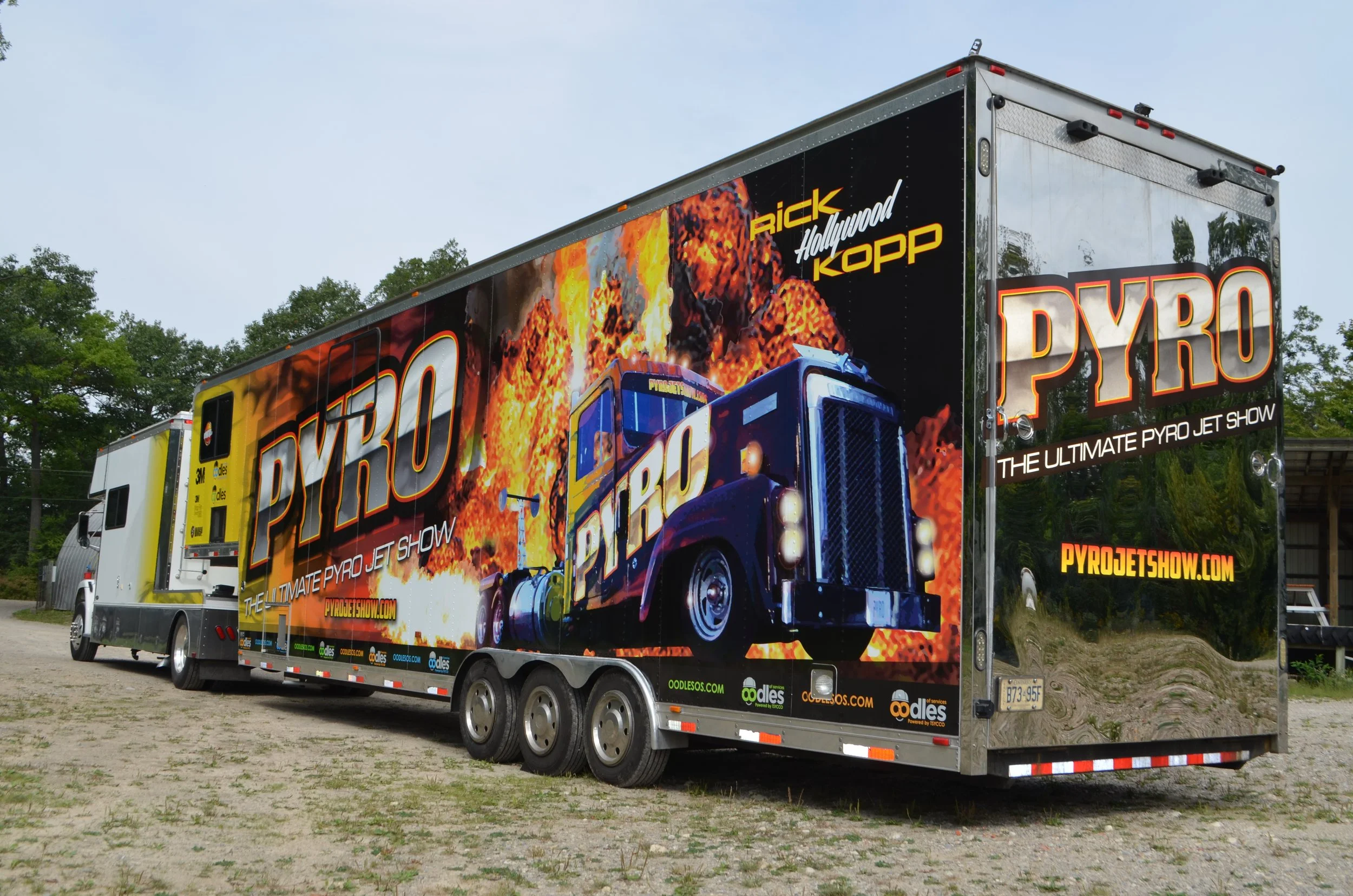Pyro Jetshow trailer wrap