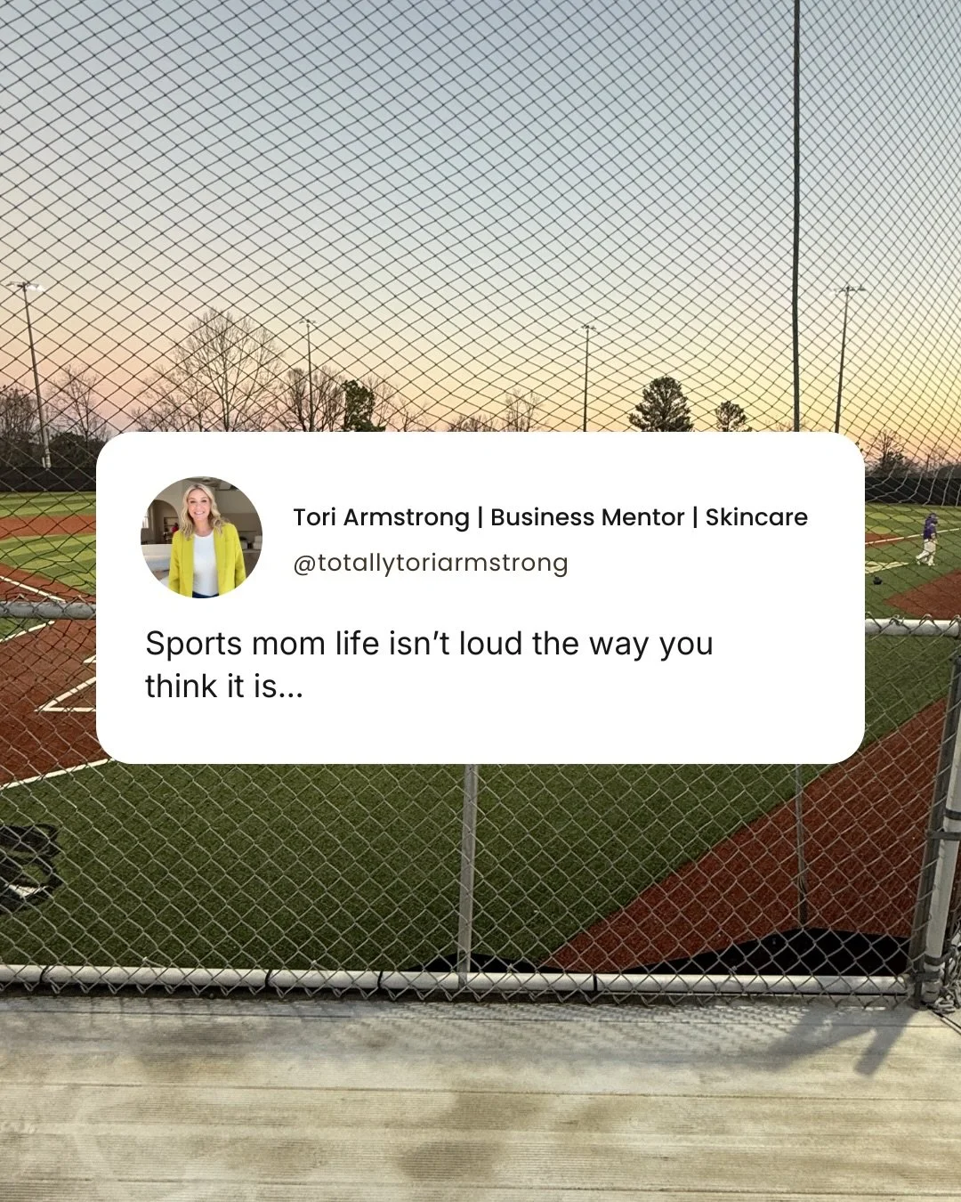 Sports mom life isn&rsquo;t just what people see.

It&rsquo;s not just the games.
The wins.
The loud moments.

It&rsquo;s everything in between.

The car rides home.
The quiet after a tough loss.
The conversations that mean more than you expected.
It