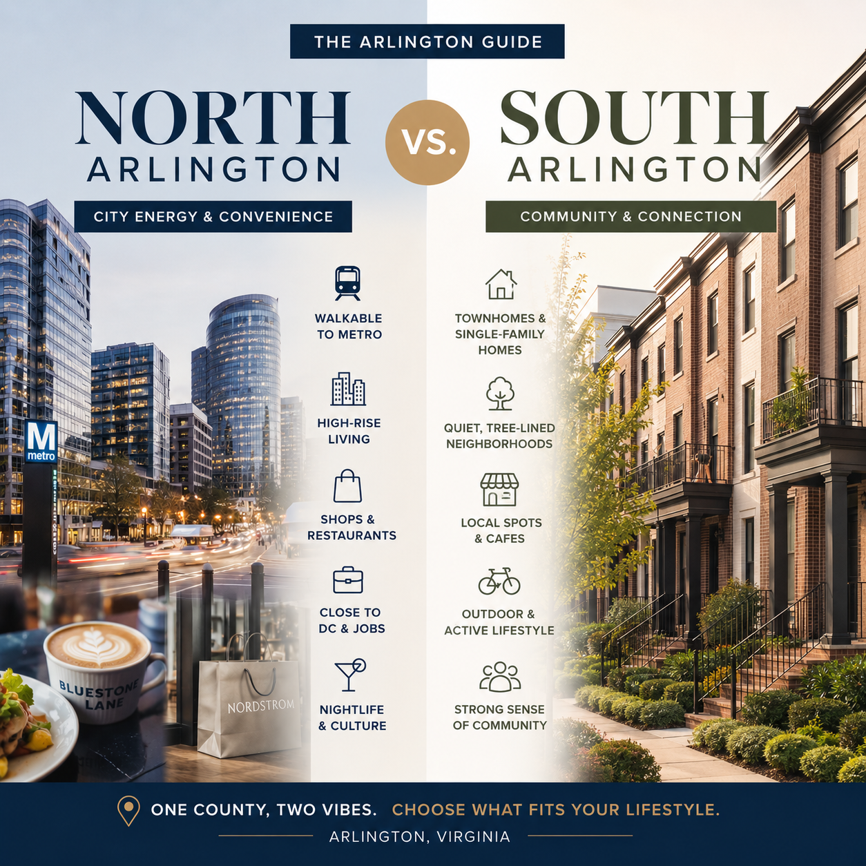 North Arlington vs. South Arlington: Which Side of Arlington, VA Is Right for You?