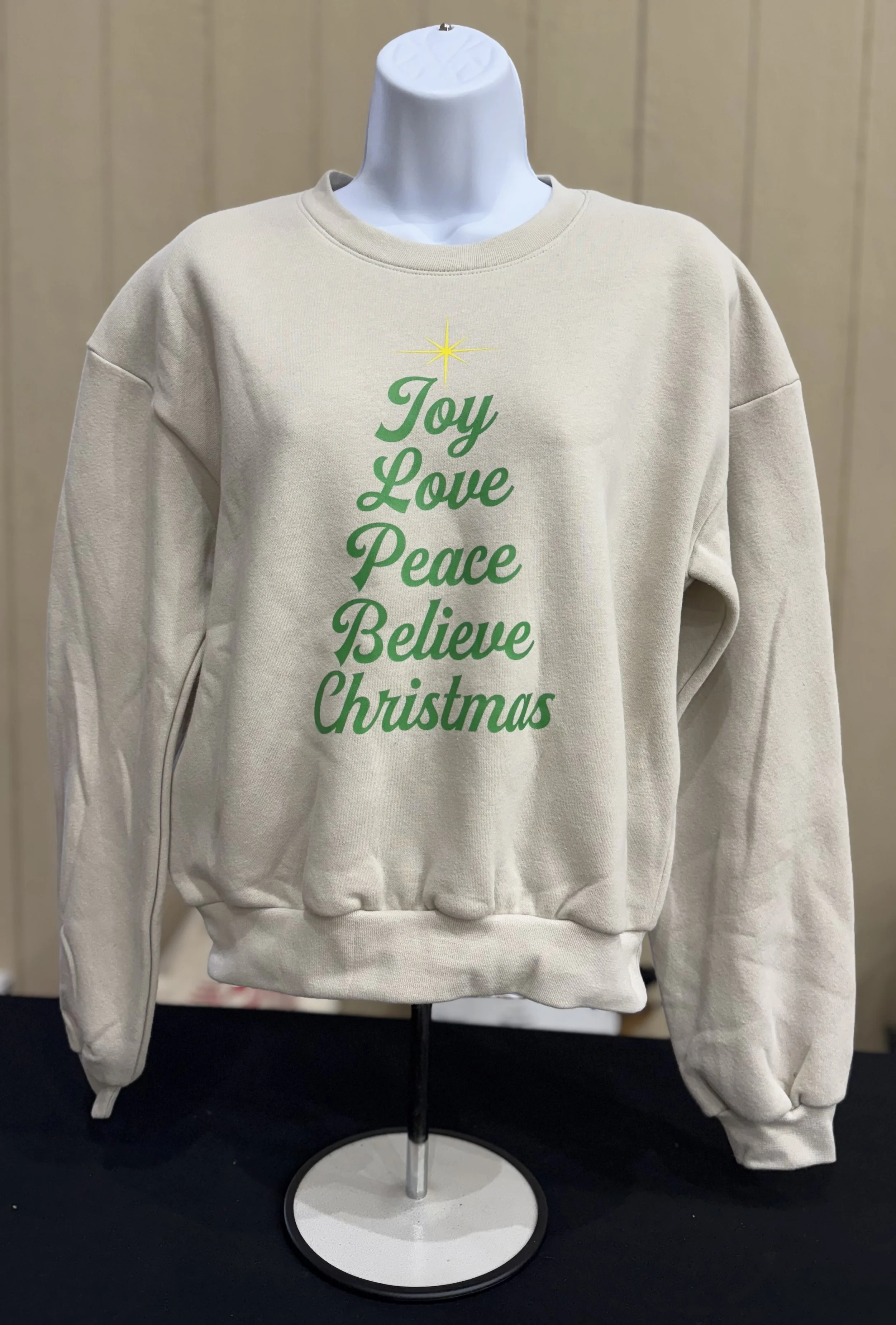 ✨ “Joy • Love • Peace • Believe • Christmas” Crewneck