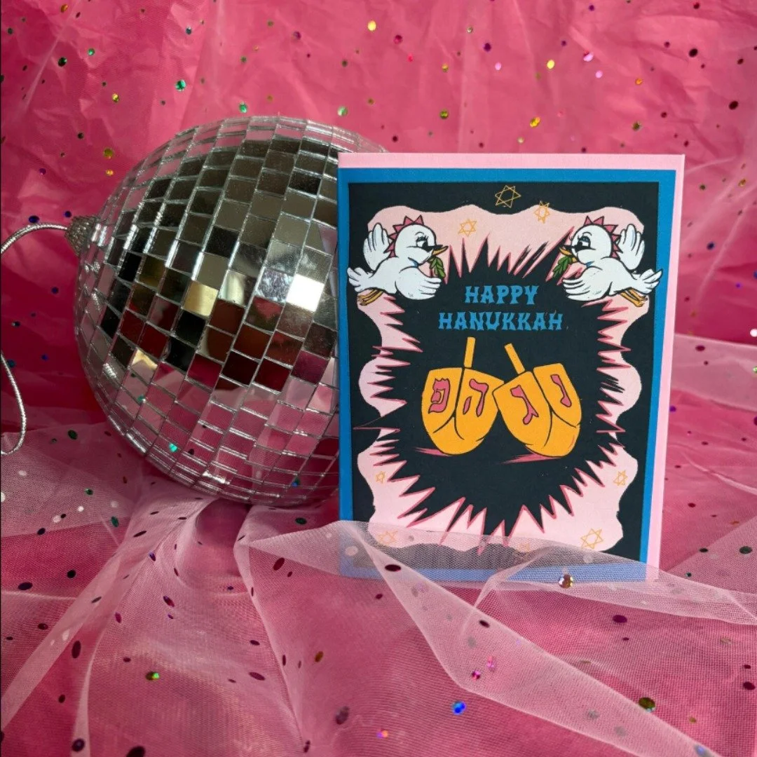 wishing everyone a hanukkah that&rsquo;s sparkly, bright, + mostly made of fried potatoes. may your party be full of light 🪩

credit to: @hanfran.studio
this girl's talent is otherworldlyyyy!!!! check her out 💫

#happyhanukkah #chagsameach #latkesf