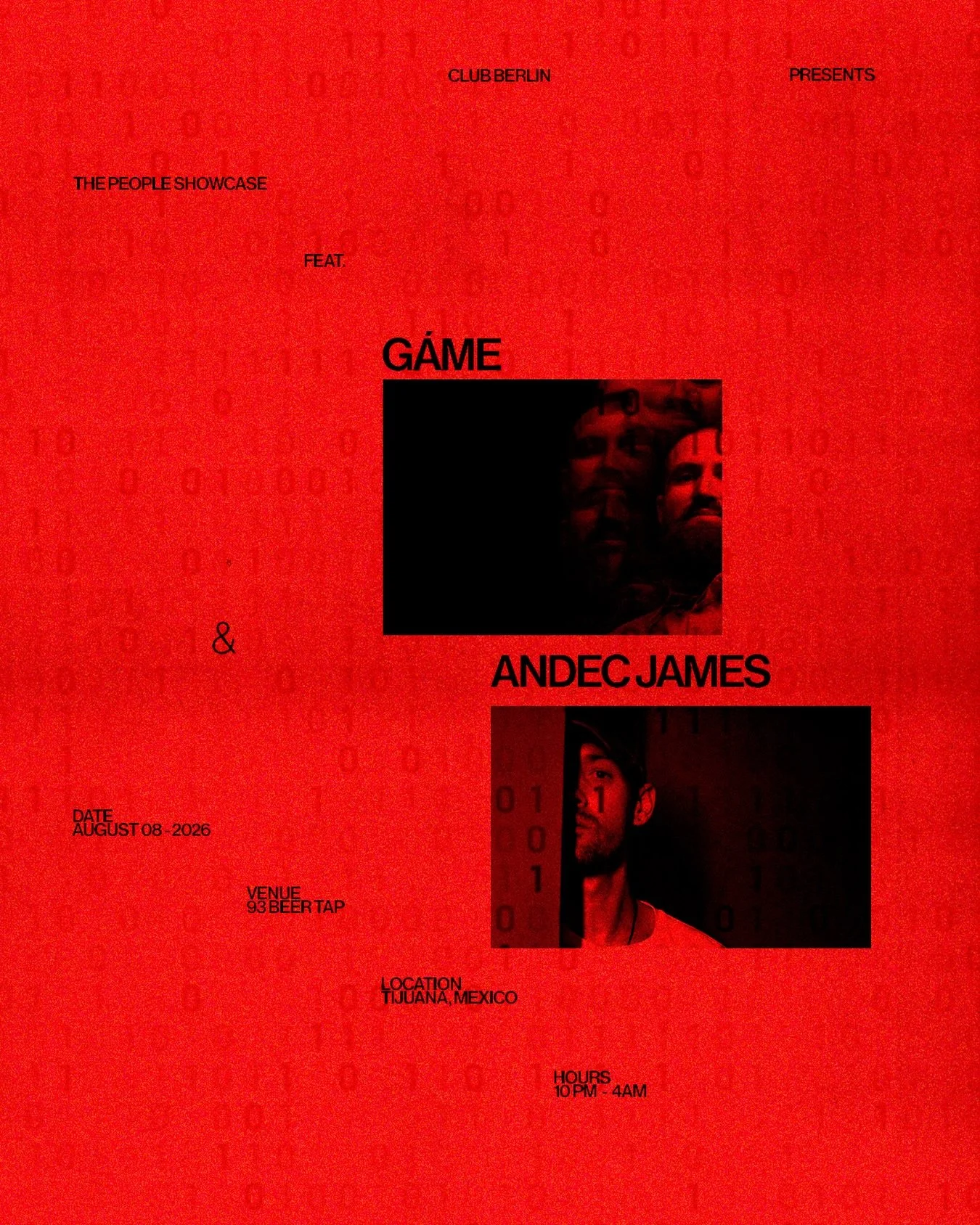 🔴 SAVE THE DATE 🔴
The People Showcase llega a Tijuana
feat. @gamemx_ &amp; @andec.james 
📍 93 Beer Tap
📅 08 de Agosto, 2026
🕙 10PM - 4AM