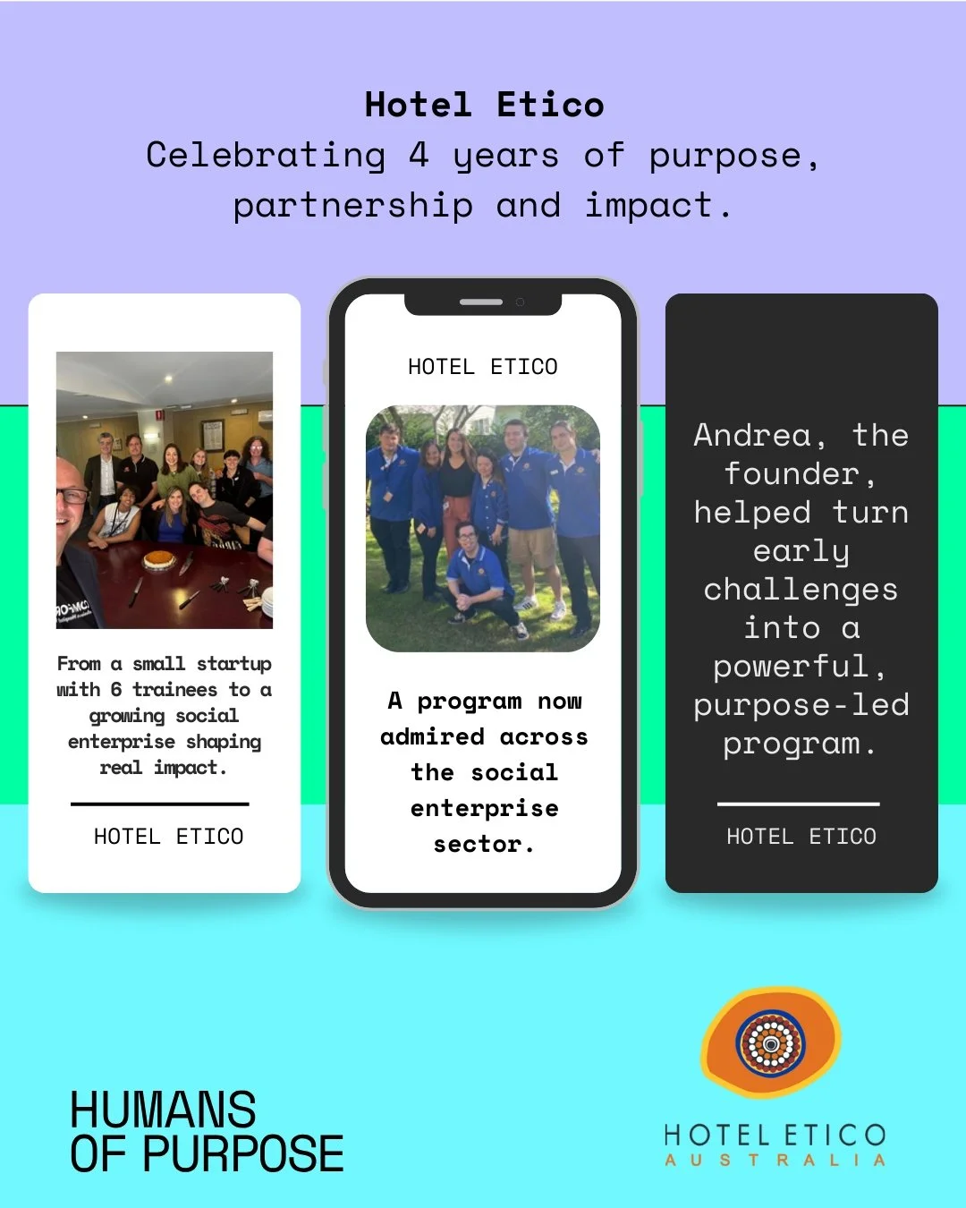 Today we&rsquo;re celebrating a special moment for our client, Hotel Etico Australia.

Four years ago, they were just getting started, and one person&rsquo;s leadership set the course for everything that followed.

Andrea, the founder, has helped sha