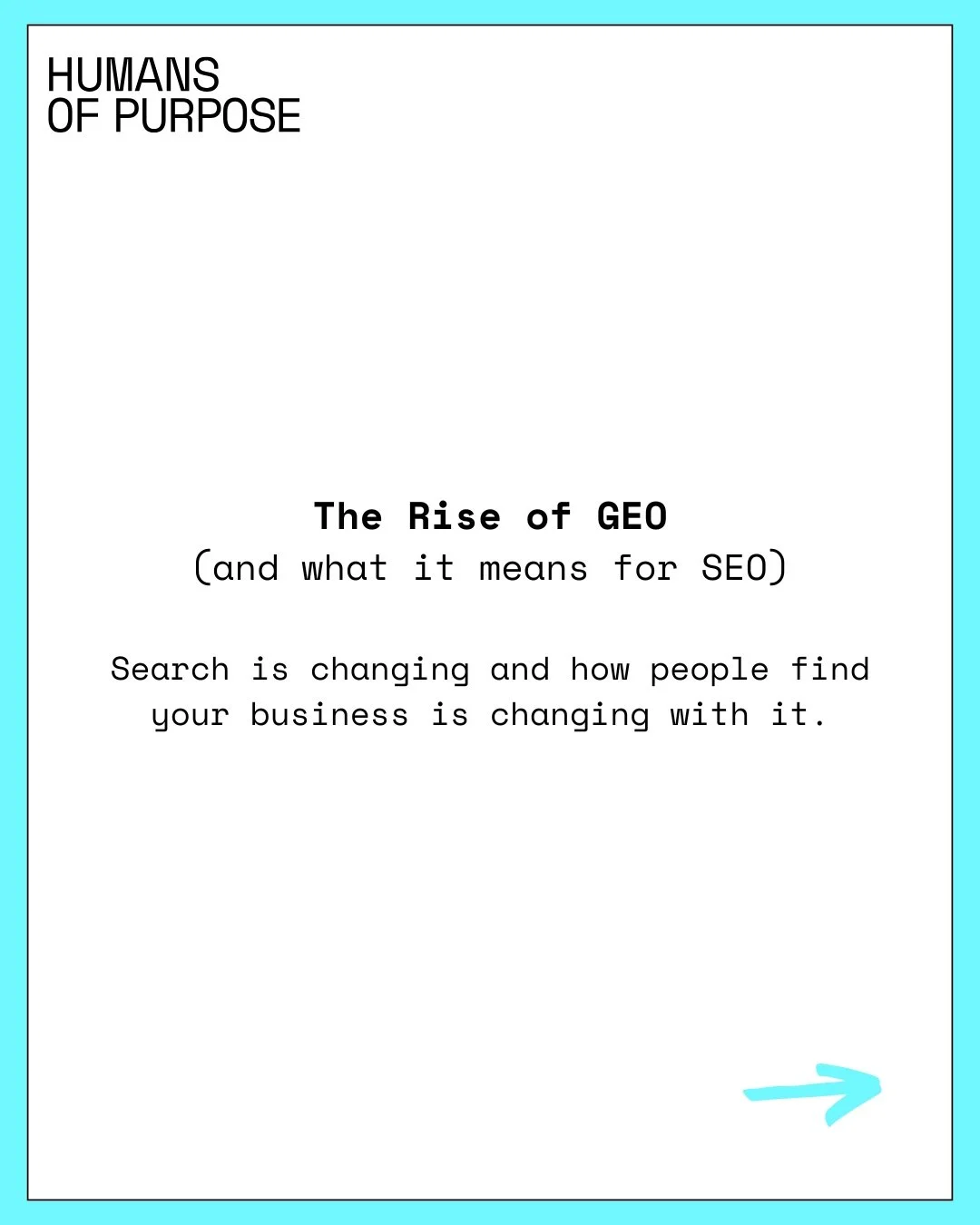 Search is changing and we're already feeling it. 🔍

People aren't scrolling through pages of links anymore. They're asking questions and trusting the answers they get.

That's where GEO (Generative Engine Optimisation) comes in.

It's not about chas