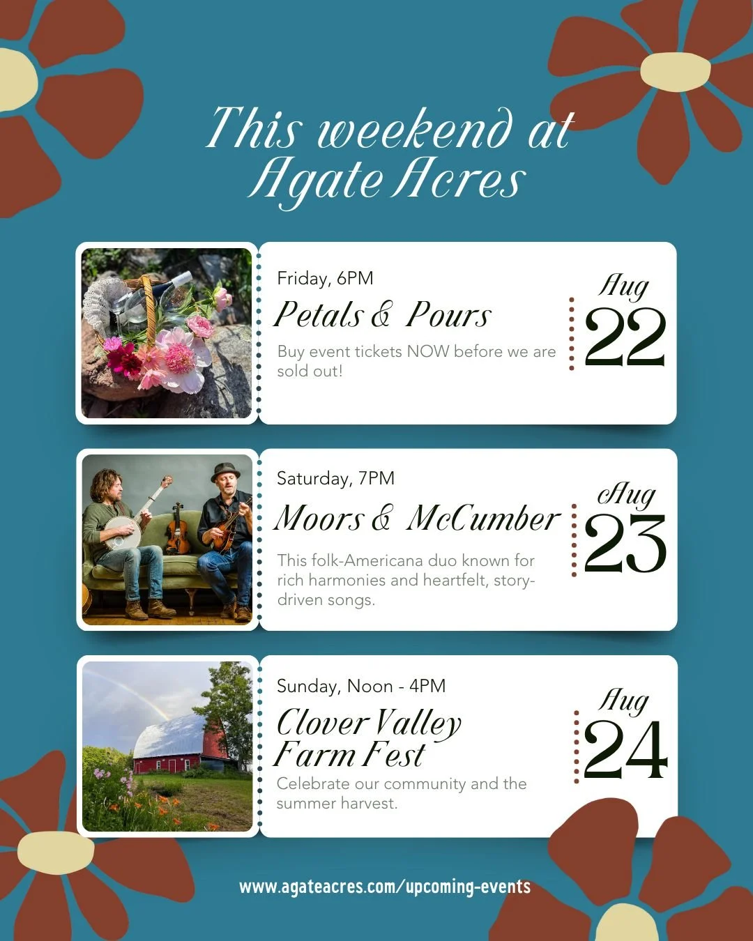 A lot is happening at Agate Acres this weekend! Check out all the awesome events going on! www.agateacres.com/upcoming-events