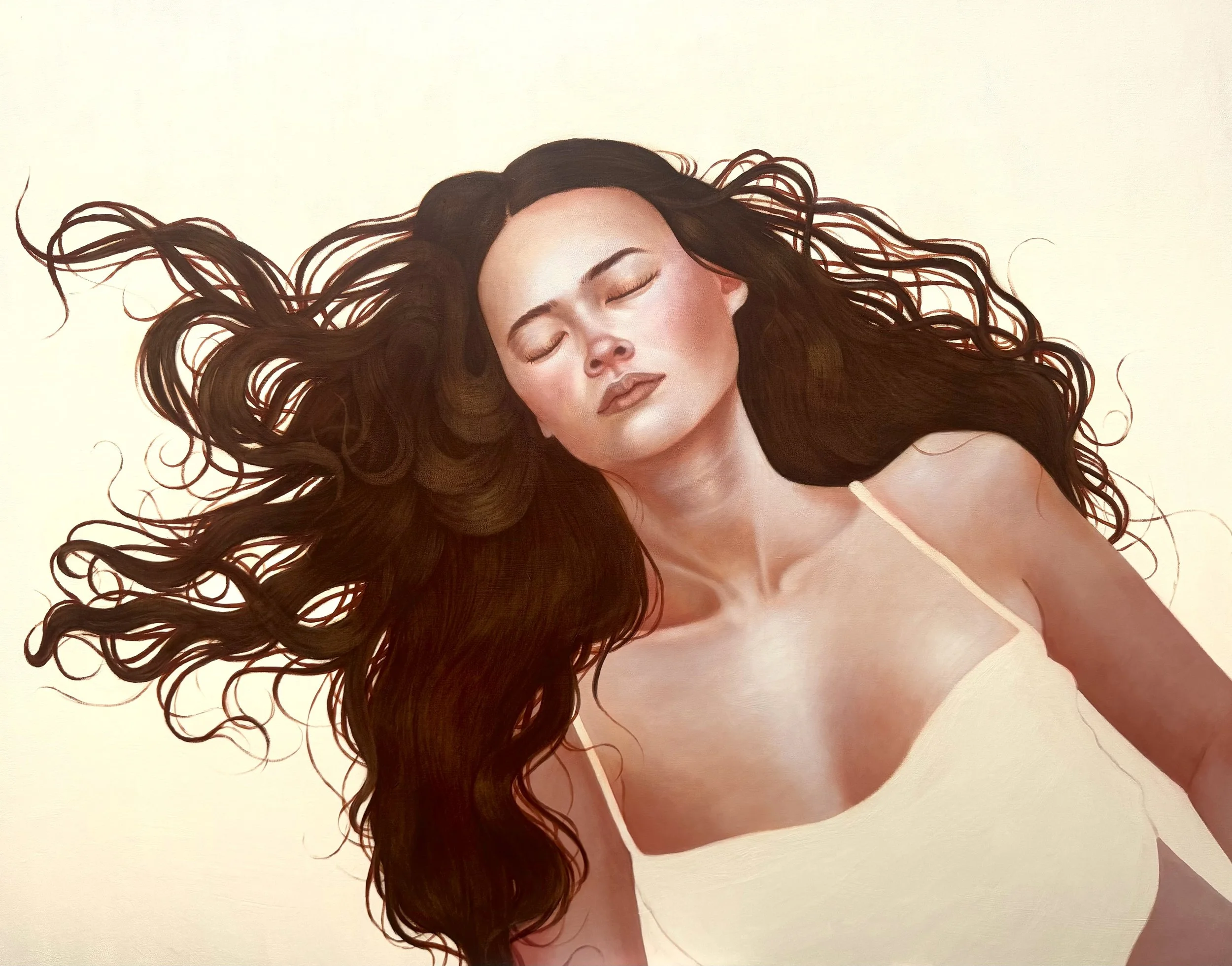 "Friend to the Spirit" (2025), 48"x 60", acrylic and oil on canvas.