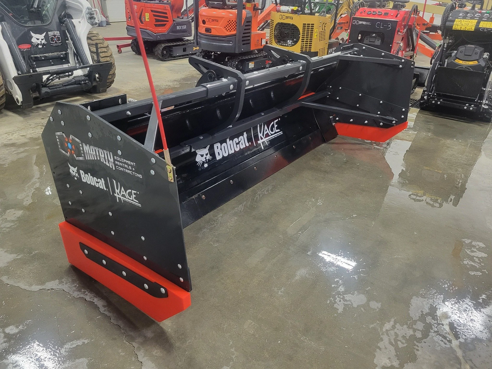 Rumor has it that Old Man Winter is on his way and he's bringing a lot of the white stuff with him. Well, we say bring it on! Our 108" Bobcat/Kage Snow Pusher Pro is serviced and ready to clear parking lots and storage yards quickly and efficien