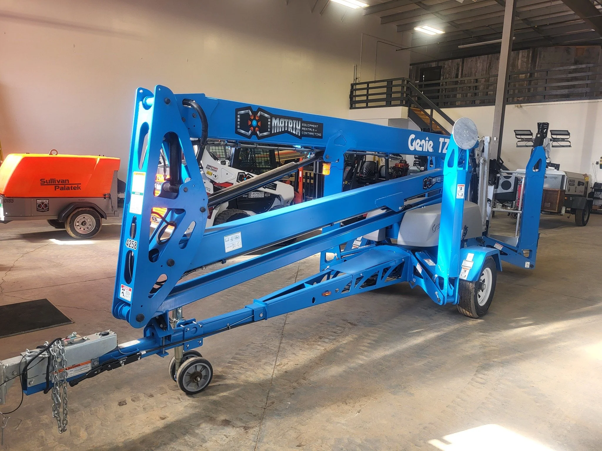 NEW EQUIPMENT ALERT! To keep up with growing customer demand, we have added another electric towable boom lift to our growing rental fleet. Our newest addition is a Genie TZ-50. This unit is in the 50' class, is half-ton towable and is ready to make 