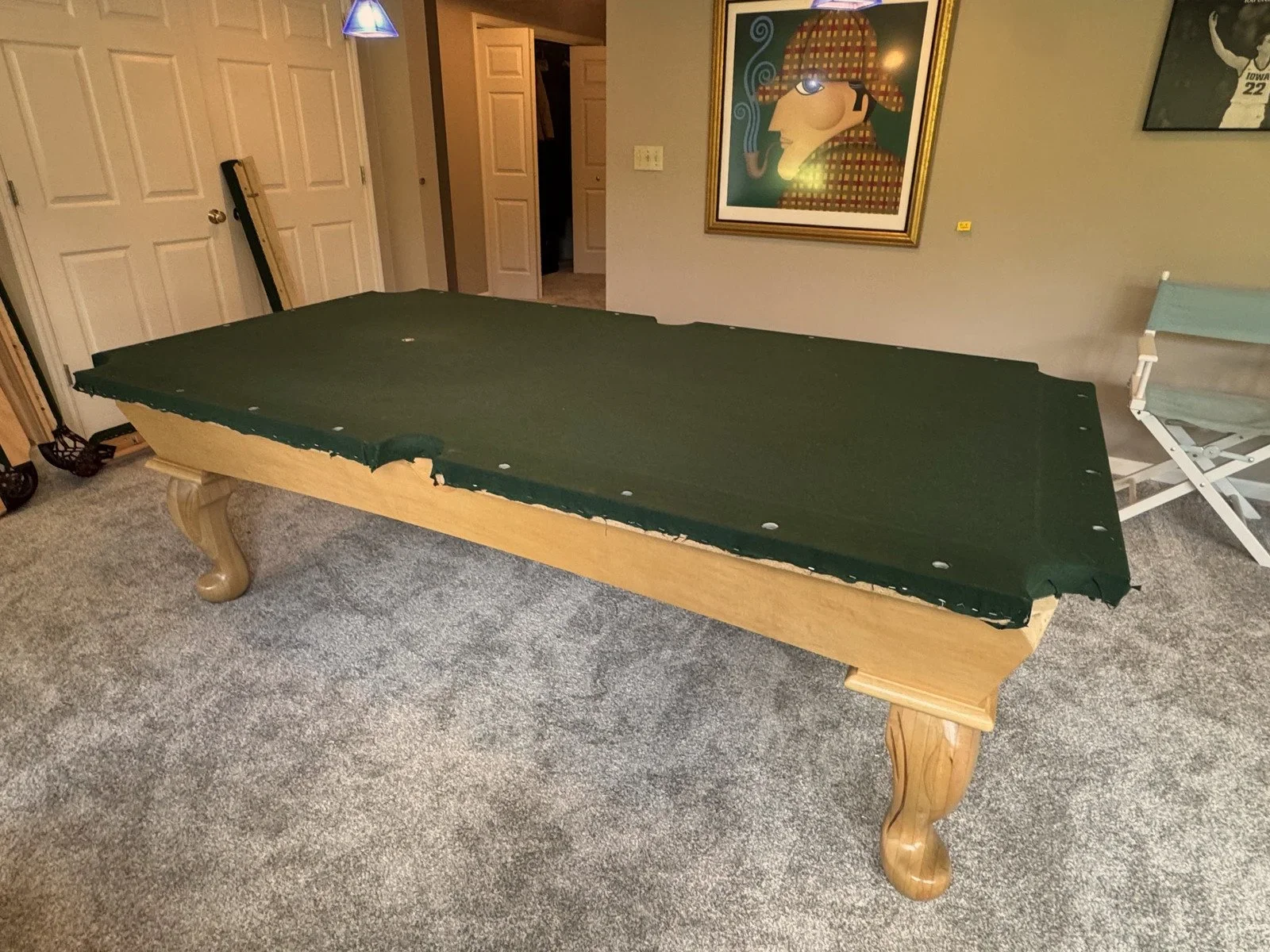 Pool table refelting service in Iowa City, IA