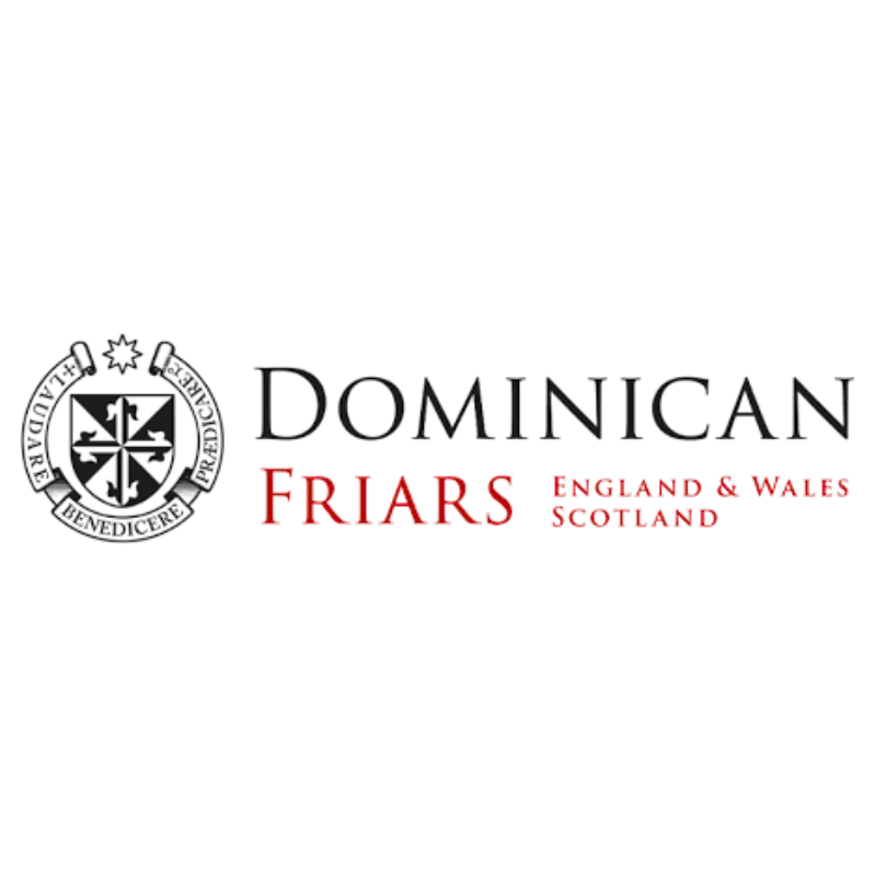 Logo of the Dominican Friars, including a crest and text stating 'Dominican Friars, England & Wales, Scotland'.