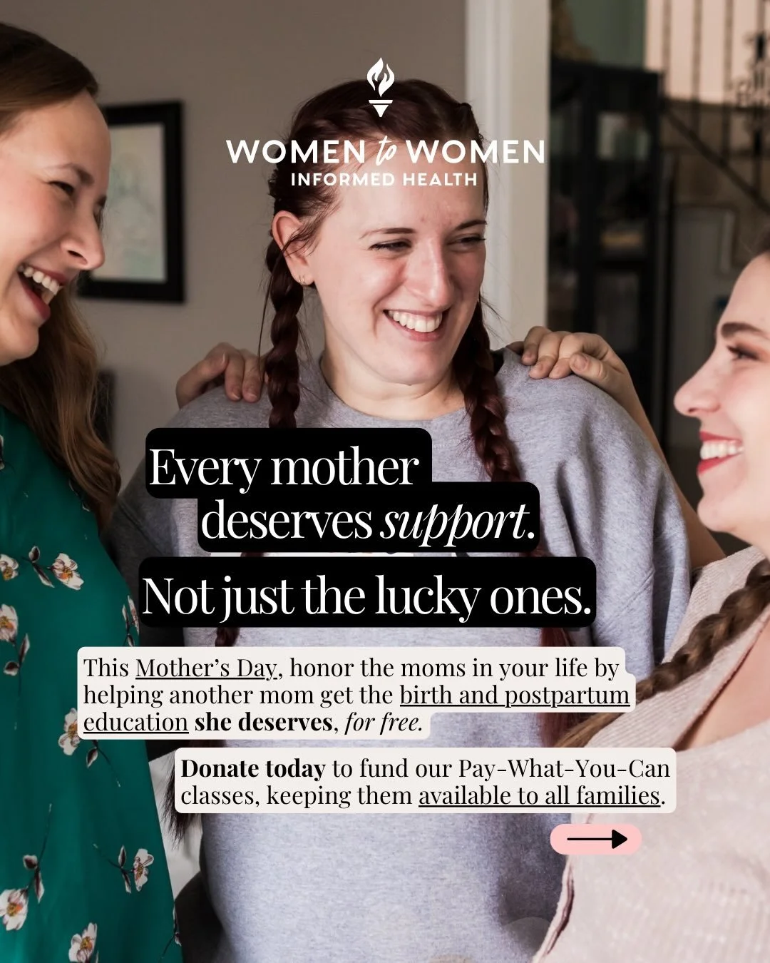 Give the gift of birth education this Mother&rsquo;s Day. You can support other women in their birth by donating today!! 

Link in bio or comment down below and I&rsquo;ll send you the link!

#womentowomeninformedhealth #birtheducation #birthclass #p