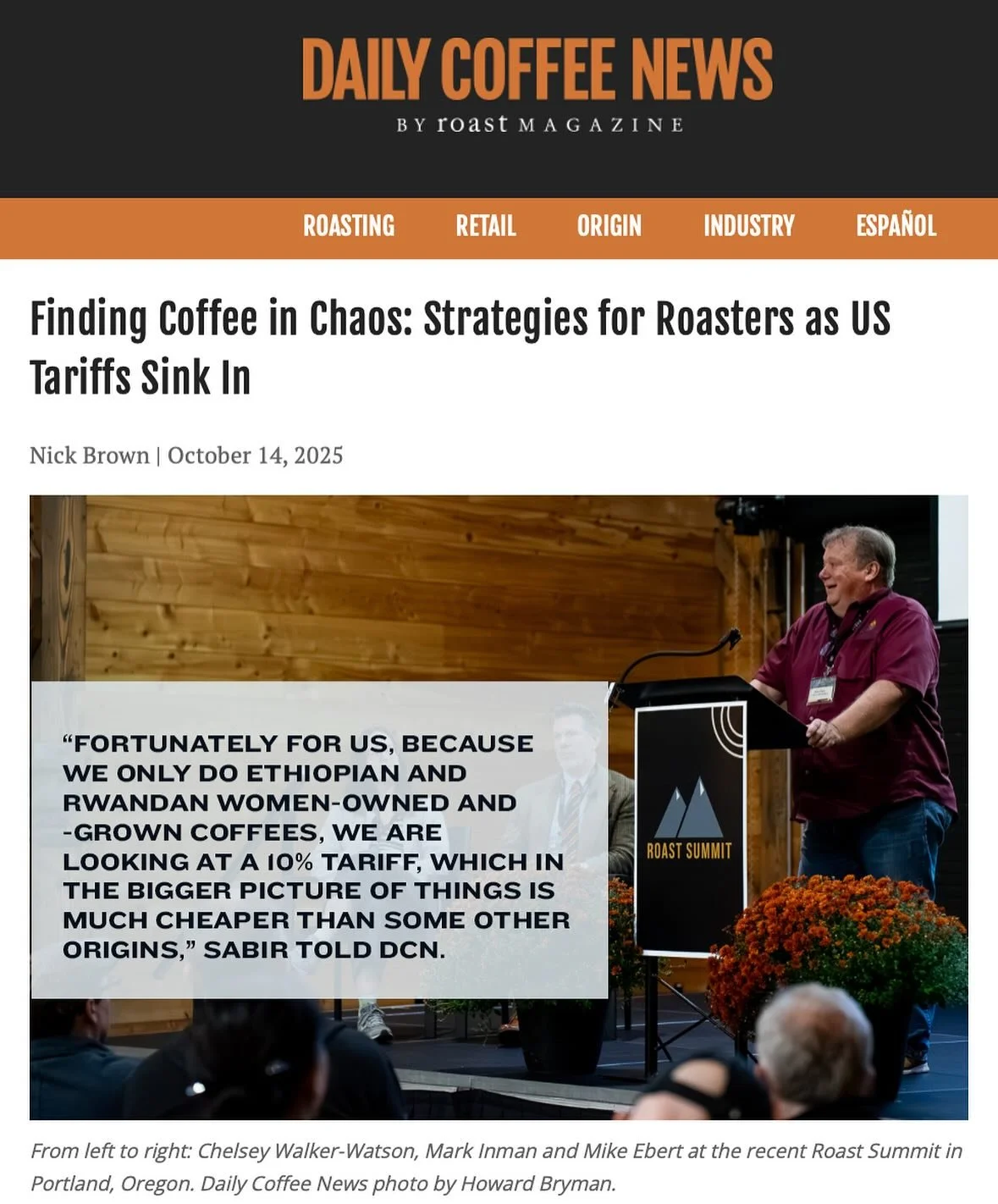 With tariffs beginning to impact coffee buyers in a big way, Daily Coffee News @dailycoffeenews interviewed traders during the recent Roast Summit @roastsummit on strategies to mitigate risk.⁠
⁠
Here's what our west coast sales manager, Shaa'ista Sab
