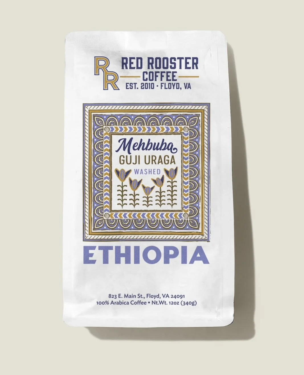Three cheers to our friends @redroostercoffeeroaster in Floyd, VA, for this lovely roast of Mehbuba Seid washed Ethiopia heirloom coffee!⁠
⁠
Mehbuba's farm and washing station in Guji Uraga are well known for producing high quality coffees with fanta