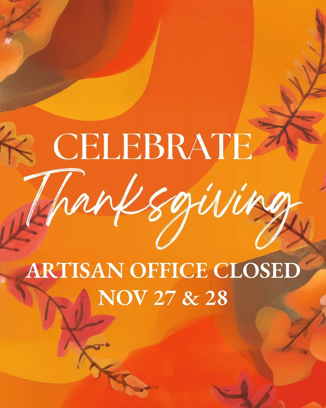 Happy Thanksgiving to all of Artisan's US roaster friends. We'll be back on Monday.⁠
⁠
#thanksgiving #closed #happythanksgiving