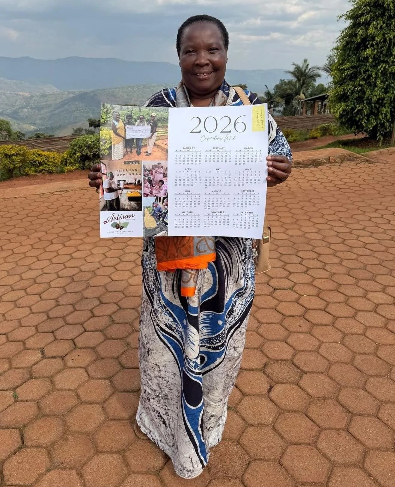 Creating connections is what Artisan does! We're excited that we were able to share custom-printed wall calendars so the Rwandan women's groups can keep track of QC, harvests &amp; shipping dates - with photos of their fine accomplishments from last 
