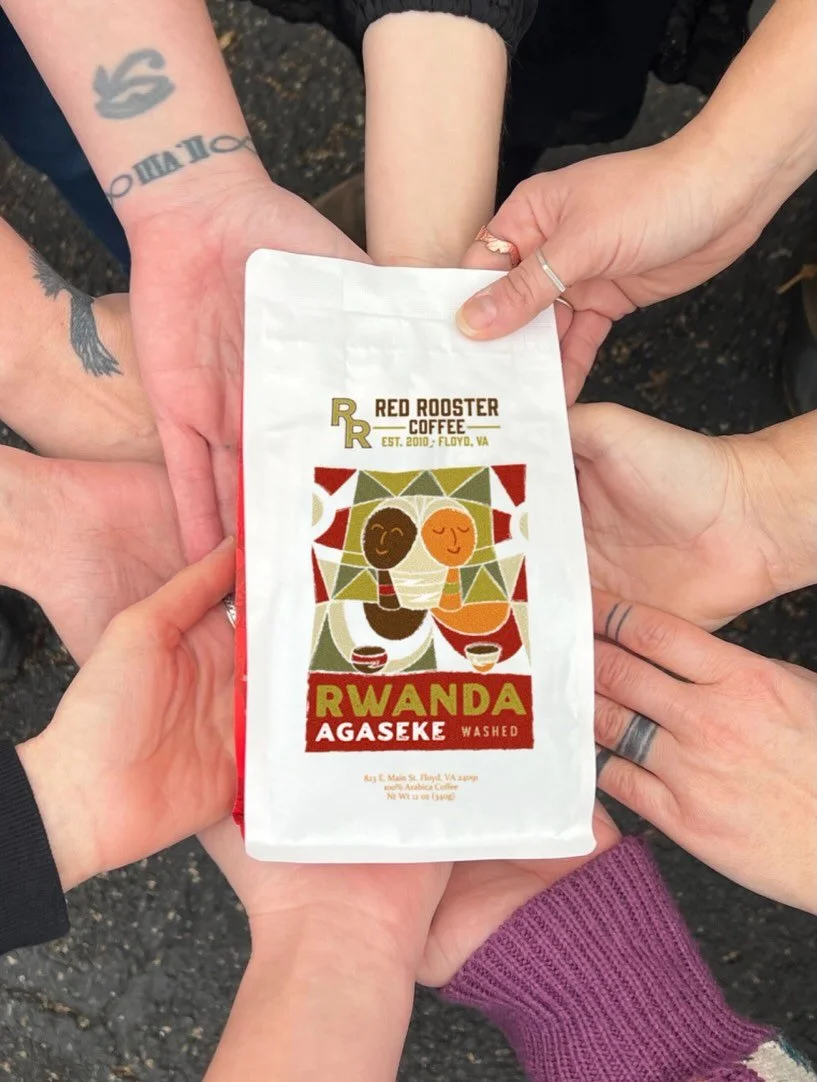 For a limited time at Red Rooster @redroostercoffeeroaster in Floyd, Va - Rwanda Agaseke ☕️🧺⁠
⁠
We're over-the-moon by this release from Red Rooster - who also released the 95 point Rwanda Kungahara Carbonic Maceration sourced from Artisan last year