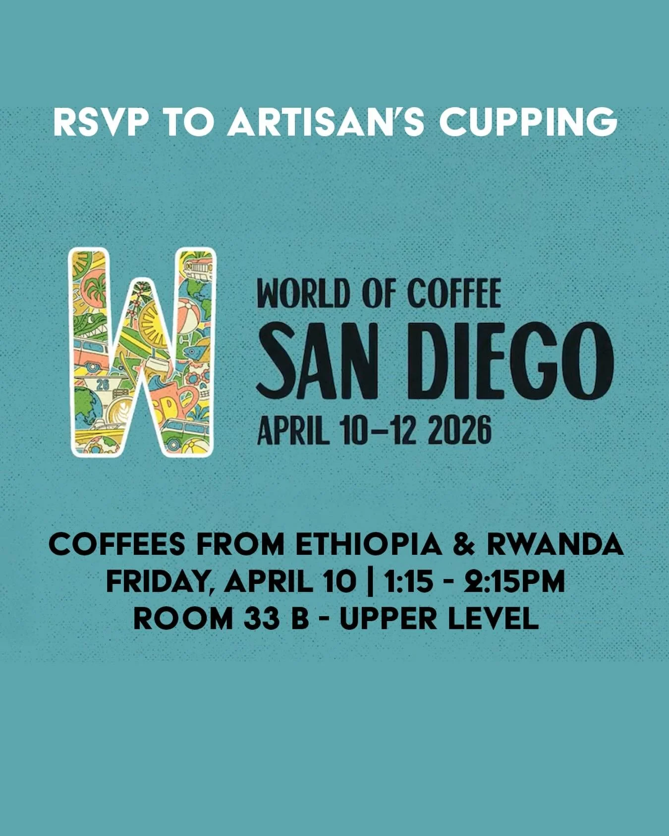 We're excited to invite you to Artisan Coffee's Cupping at World of Coffee San Diego!⁠
⁠
Friday April 10 from 1:15pm - 2:15pm⁠
Room 33B - Upper Level of the Convention Hall⁠
⁠
We will be sharing multiple lots from our transparently traded women produ