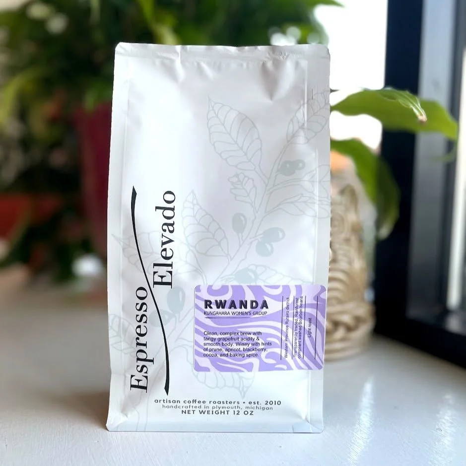Shout out to Espresso Elevado @espressoelevado, run by our Michigan friend Teresa Pilarz, for their new roast of coffee from the Kungahara Women's Group of the Bwishaza Coffee Cooperative in West, Rutsiro district in Rwanda.⁠
⁠
Teresa has been workin
