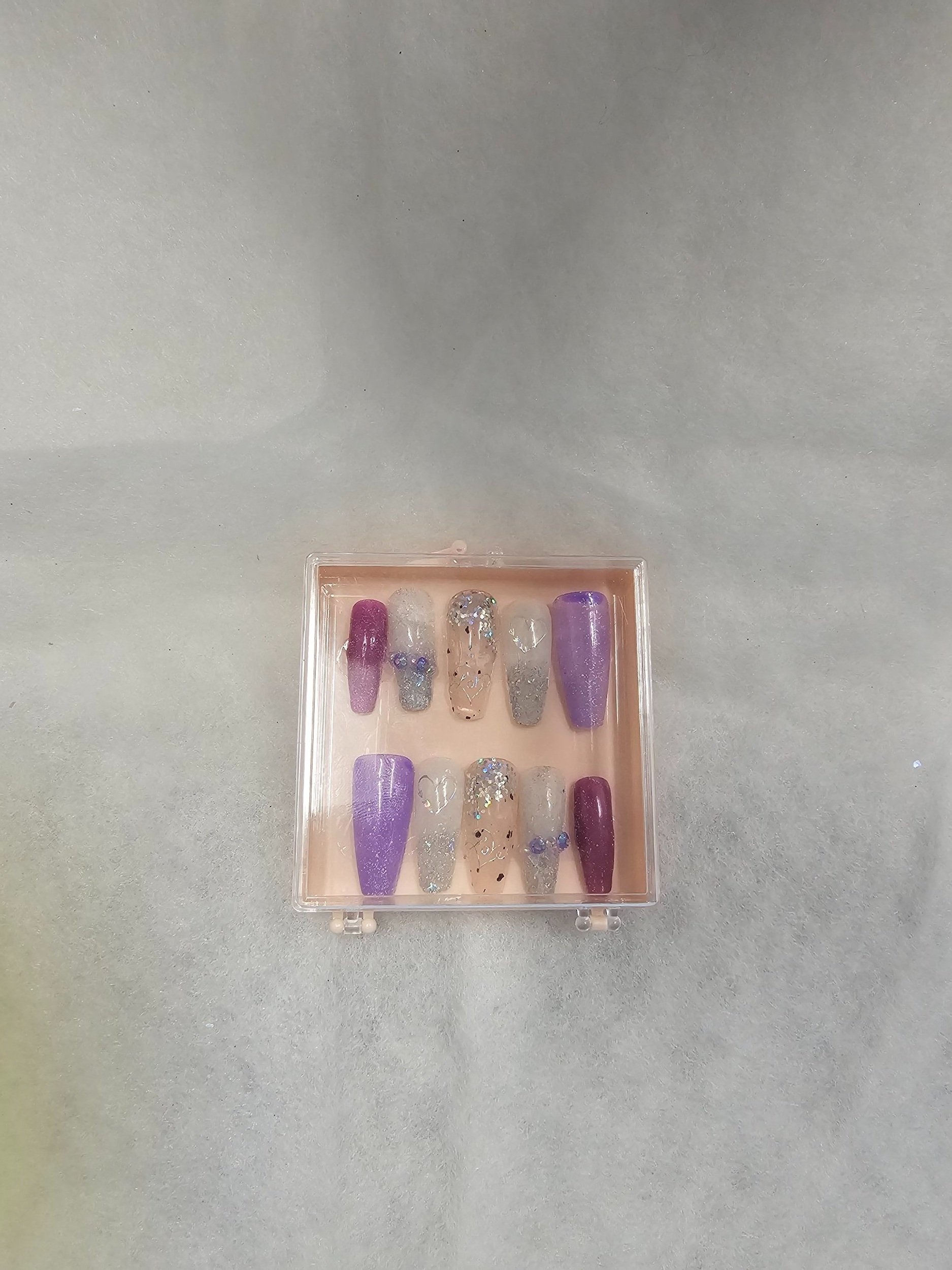 Glittering Purple Valentines