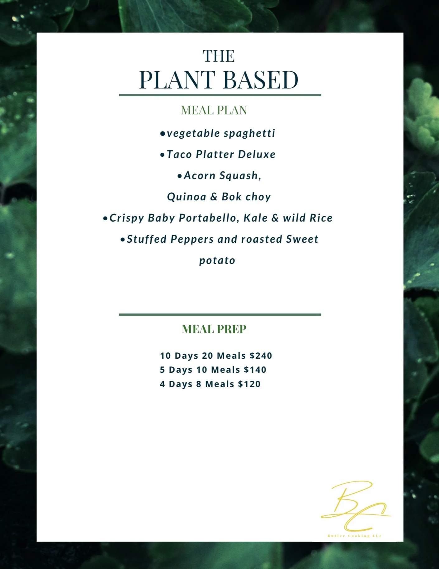 Plant Based Meal Prep 2