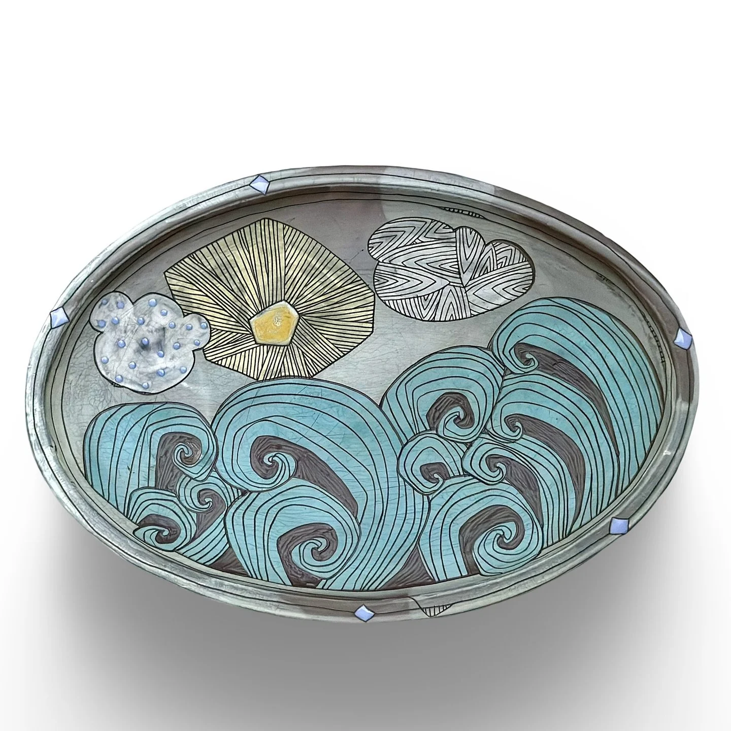 More platters in the works 🌊
.
.
.
.
.
.
.
.
.
.

#artist #ceramica #ceramicart #ceramicartist #potter #decoration #surfacedesign  #contemporaryceramics #poterie #keramikk #seramik #seramic #craft #makersgonnamake #makersmovement  #mug #waves #ocean