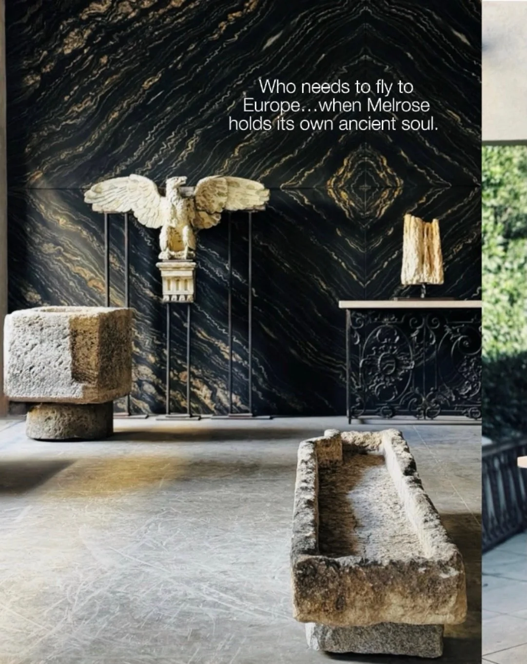 Just discovered the most divine showroom on Melrose&hellip;  @ancient_moderne 🤍

A sanctuary of architectural antiques for both gardens and interiors. No need to fly to Italy, France, or England to find truly one-of-a-kind pieces&hellip;this space i