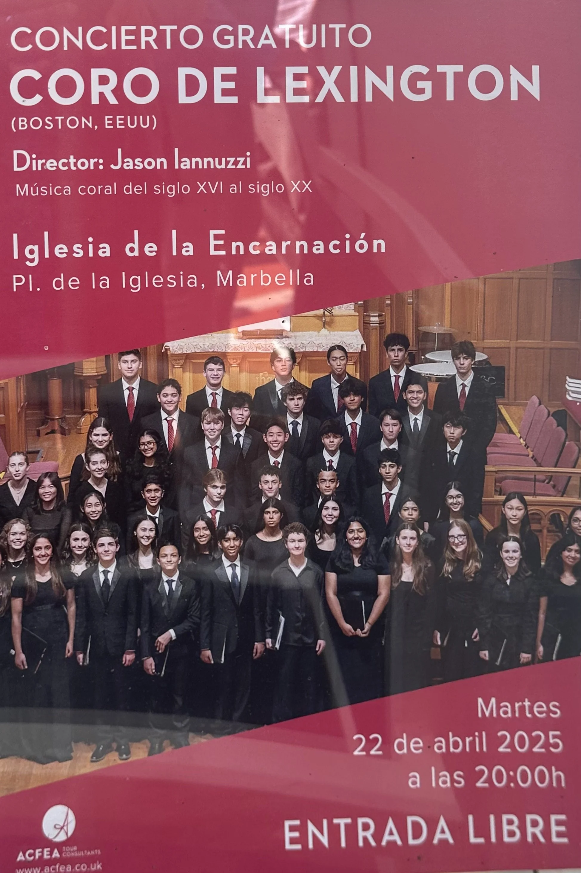 Anaya performed with LHS choruses in historic cathedrals and city churches spread across Madrid, Seville, Cordoba, and Granada (Spain) in April 2025